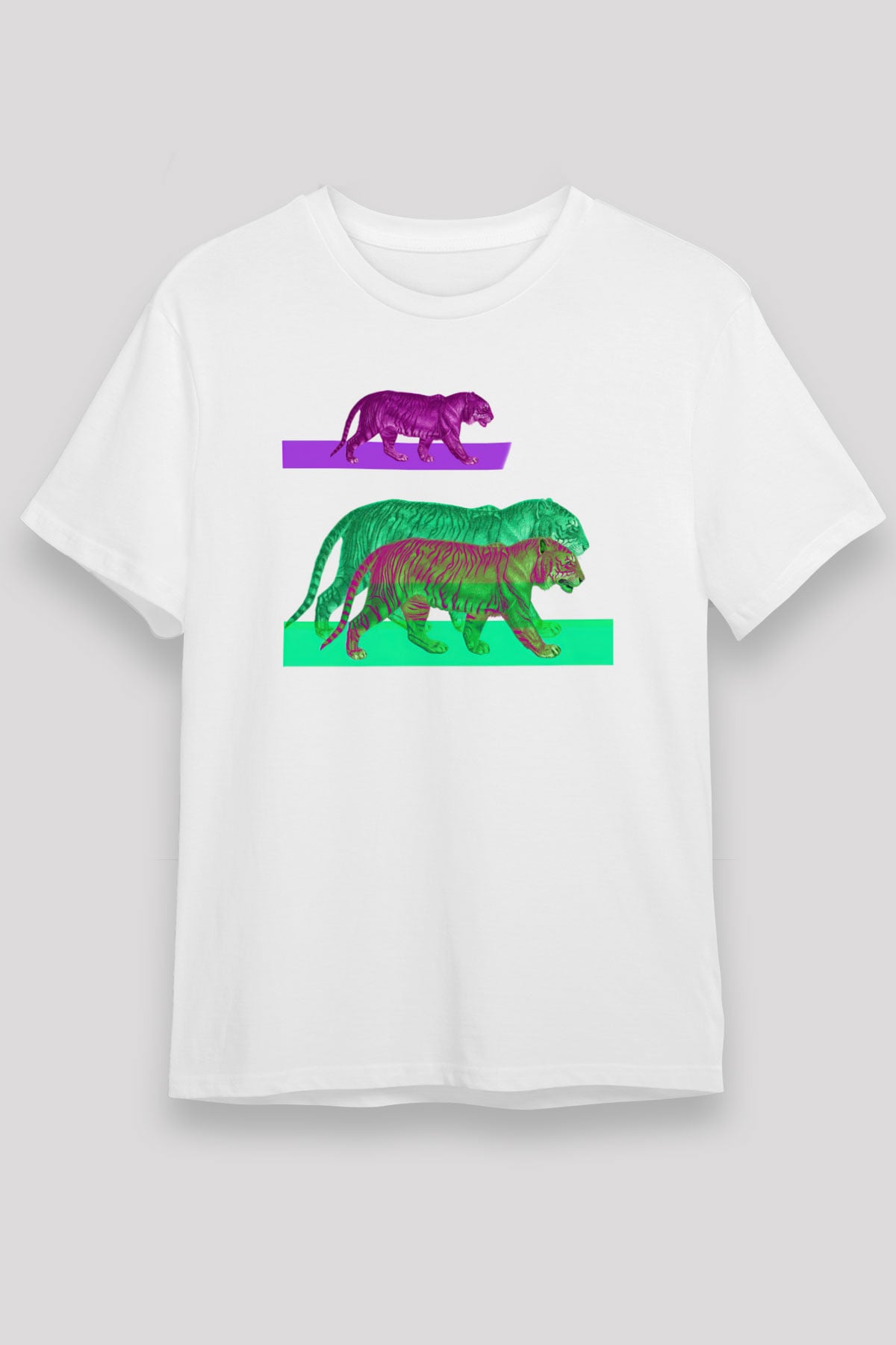 Kaplan Beyaz Unisex Tişört T-Shirt - TişörtFabrikası