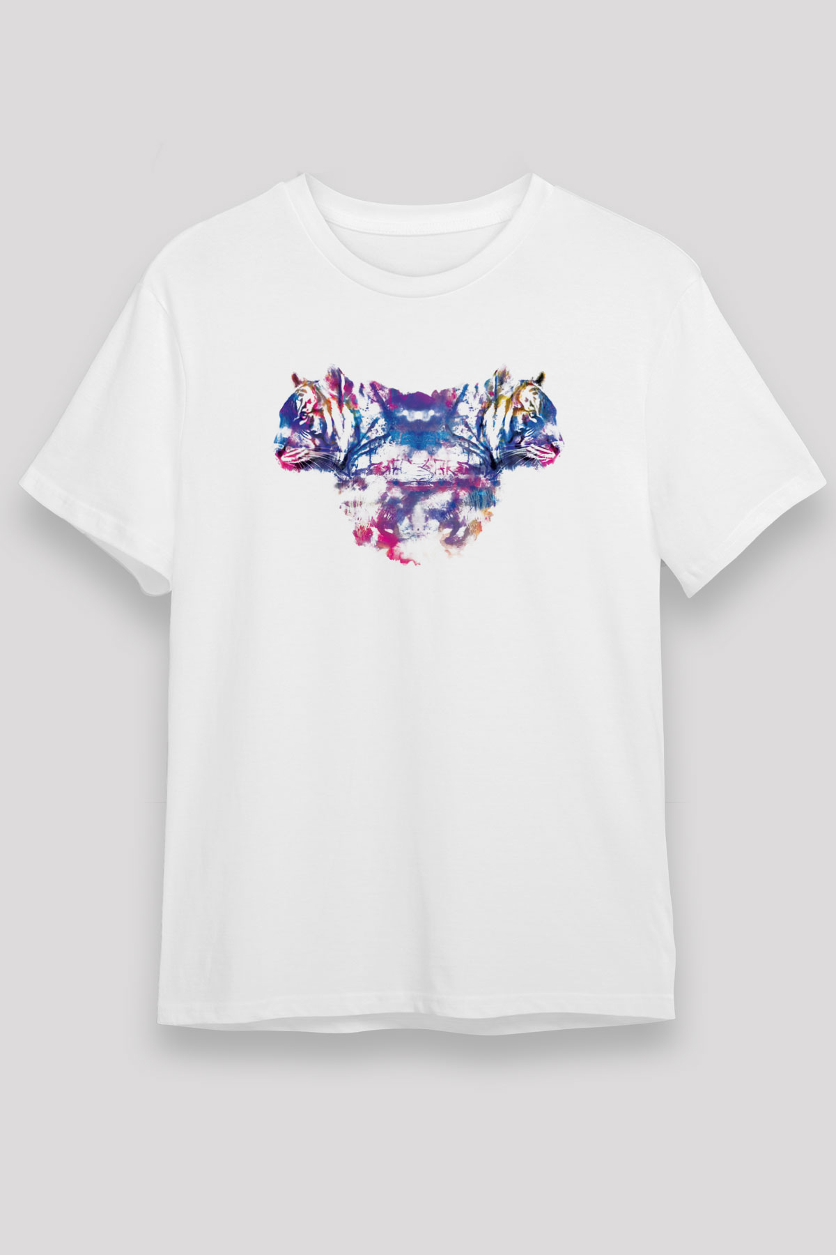 Kaplan Beyaz Unisex Tişört T-Shirt - TişörtFabrikası