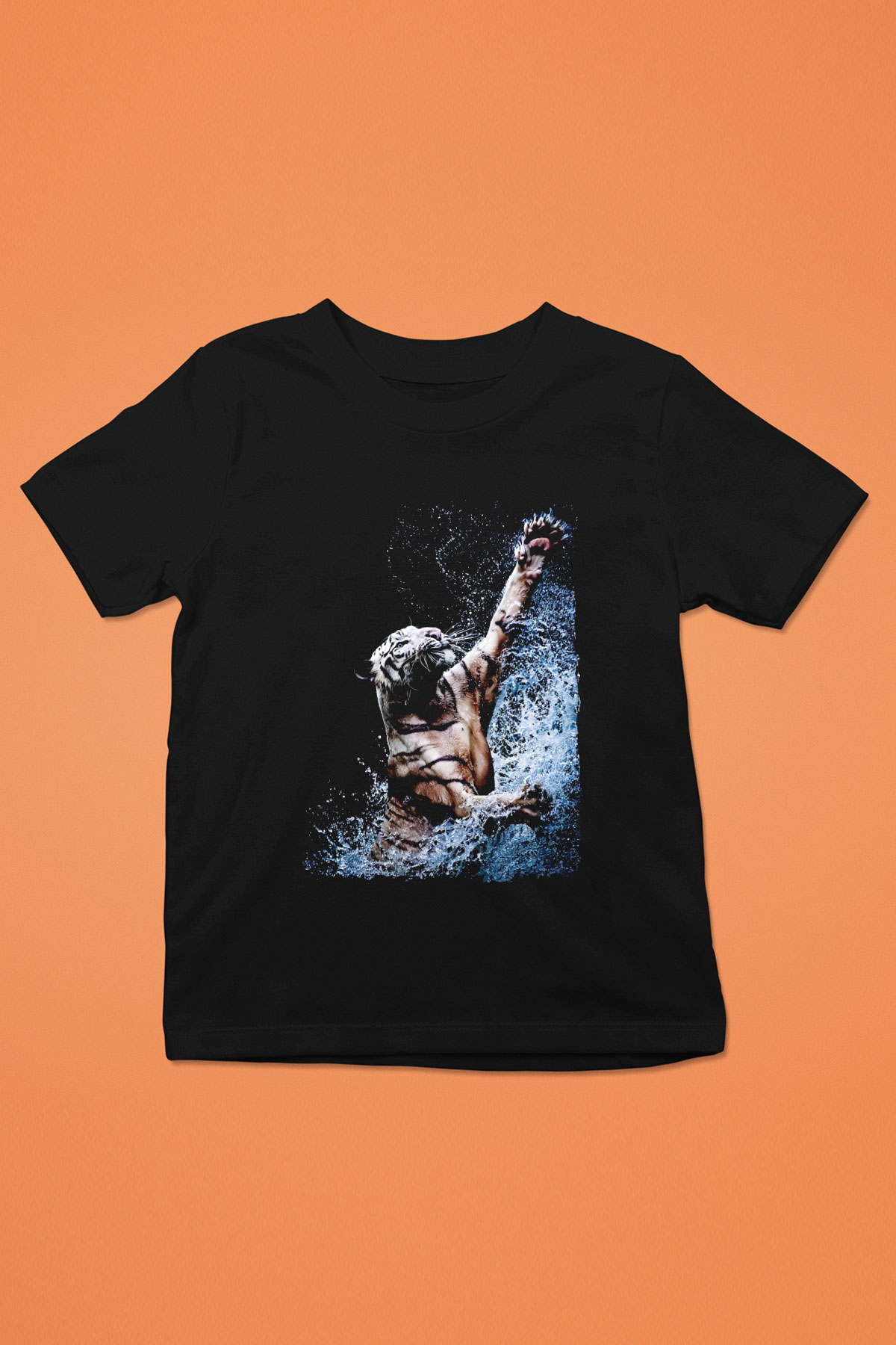 Kaplan Siyah Unisex Çocuk Tişört