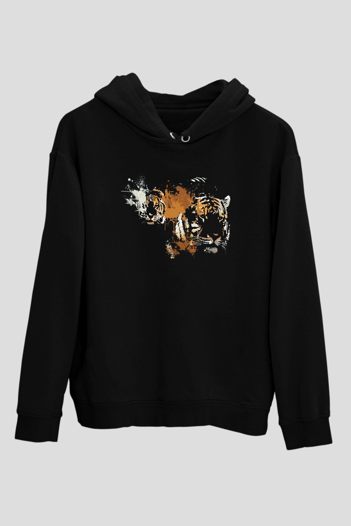 Kaplan Siyah Unisex Hoodie