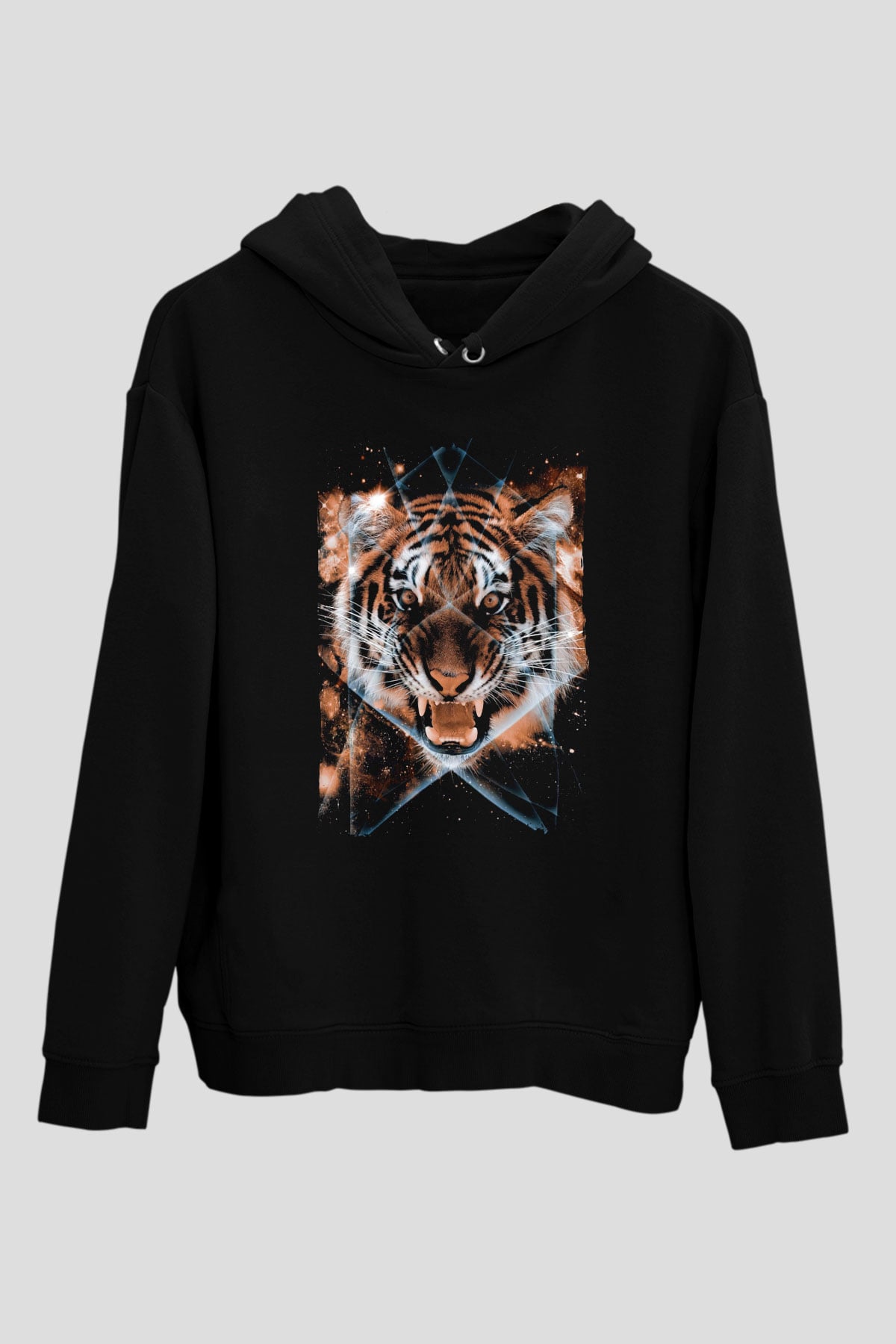 Kaplan Siyah Unisex Hoodie