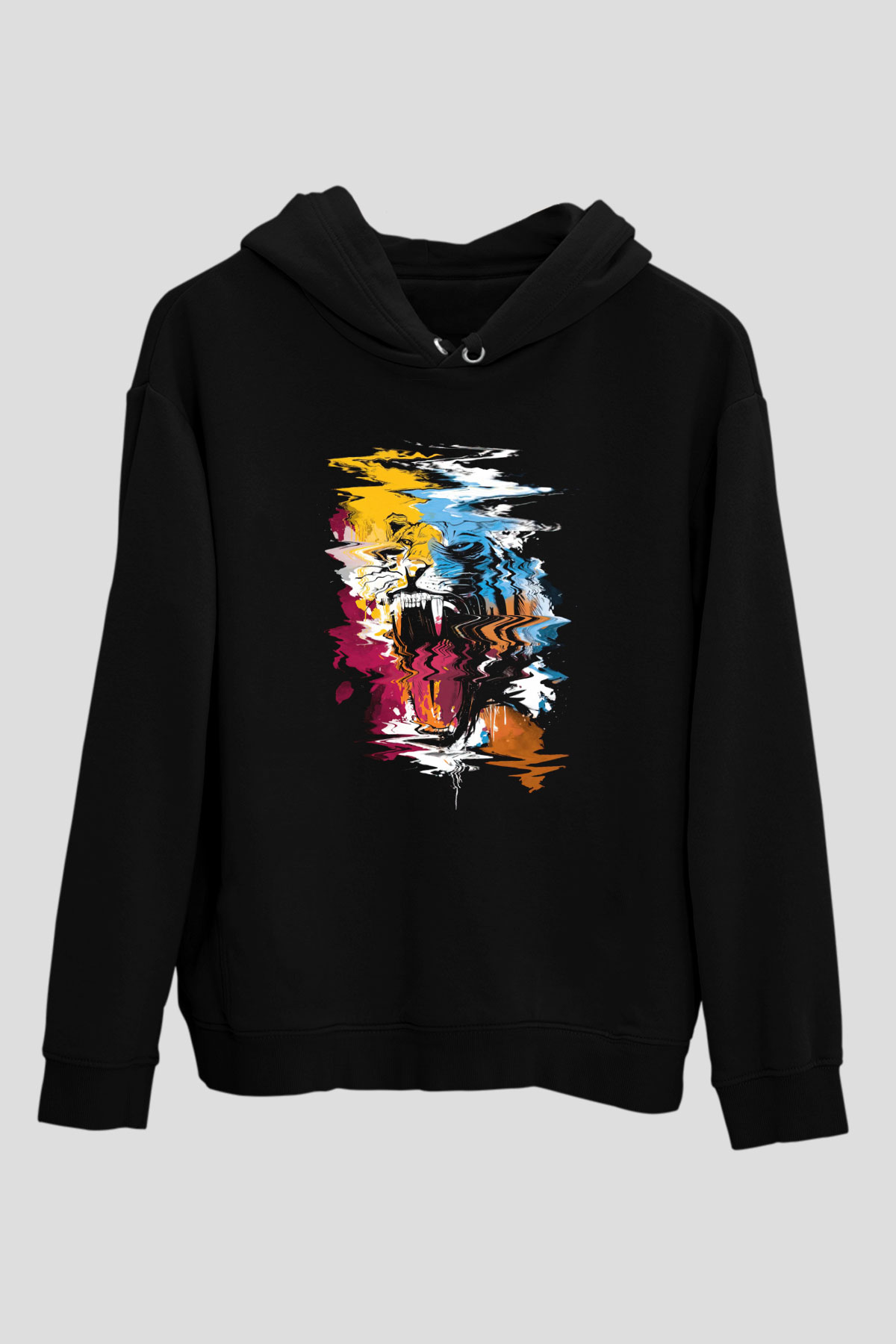 Kaplan Siyah Unisex Hoodie