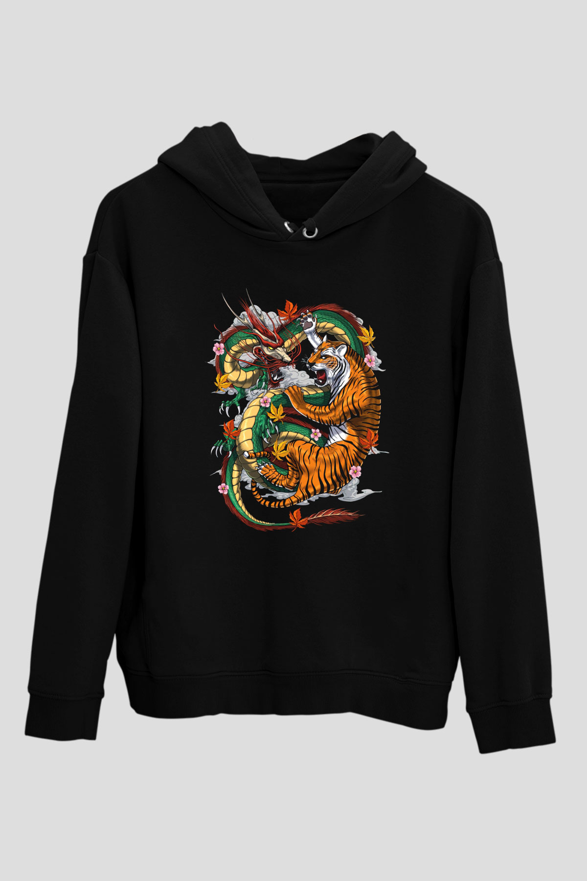 Kaplan Siyah Unisex Hoodie
