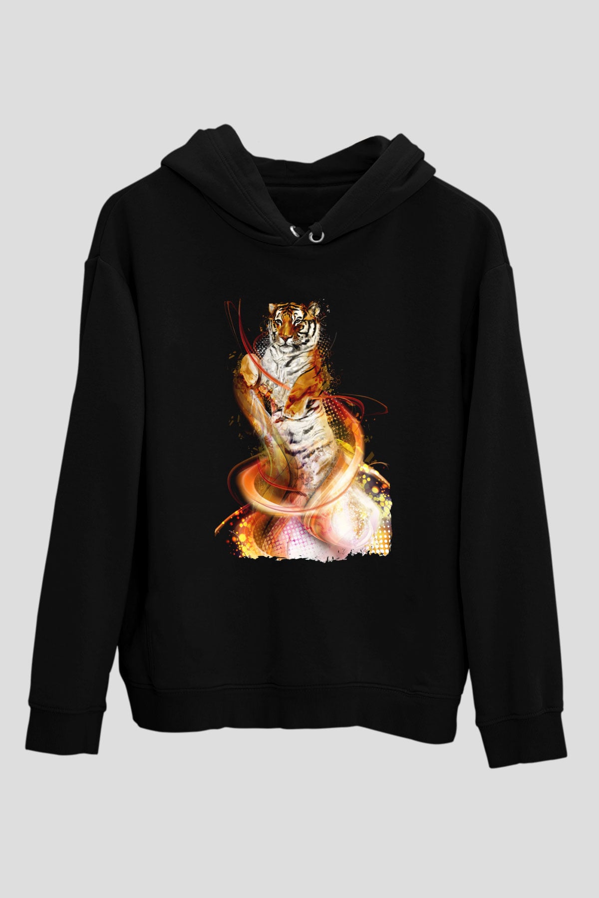 Kaplan Siyah Unisex Hoodie