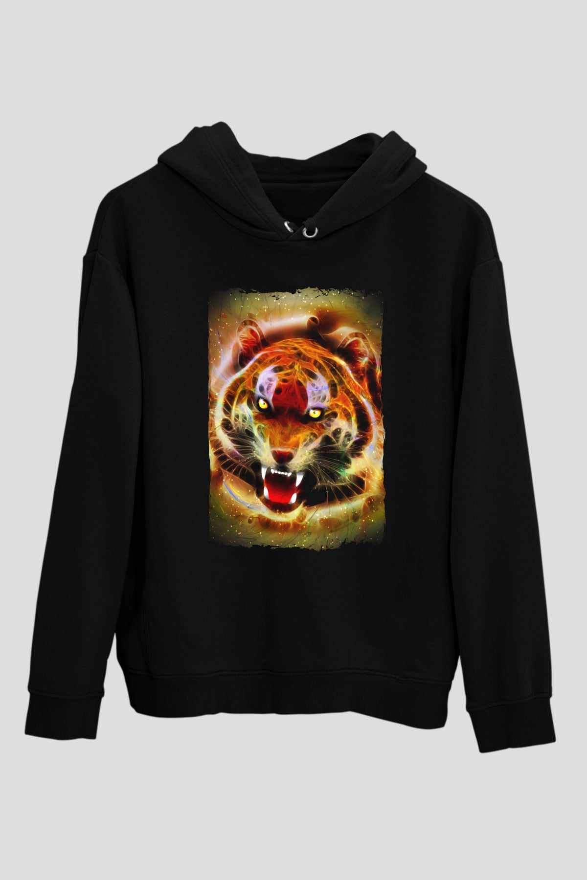 Kaplan Siyah Unisex Hoodie