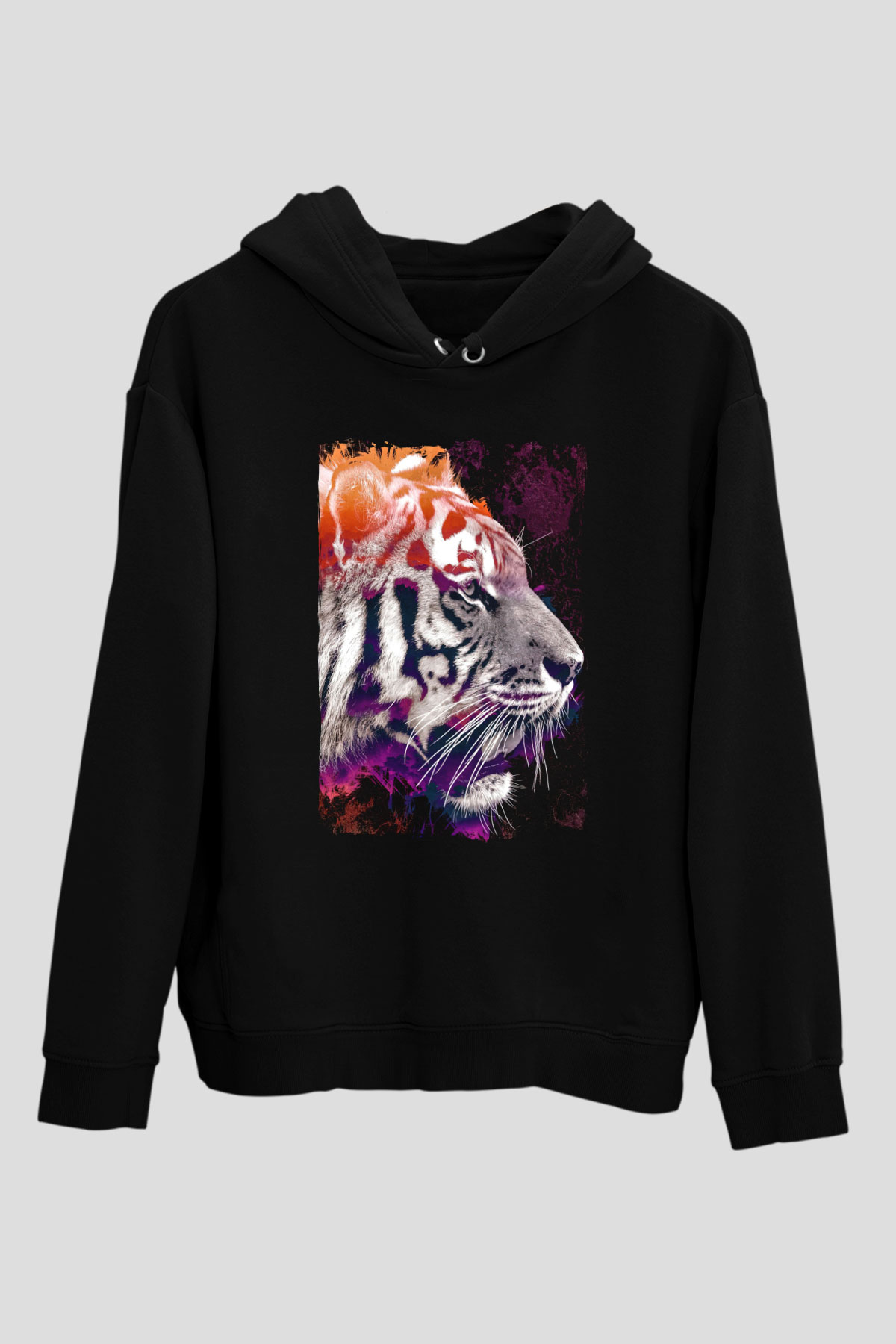 Kaplan Siyah Unisex Hoodie
