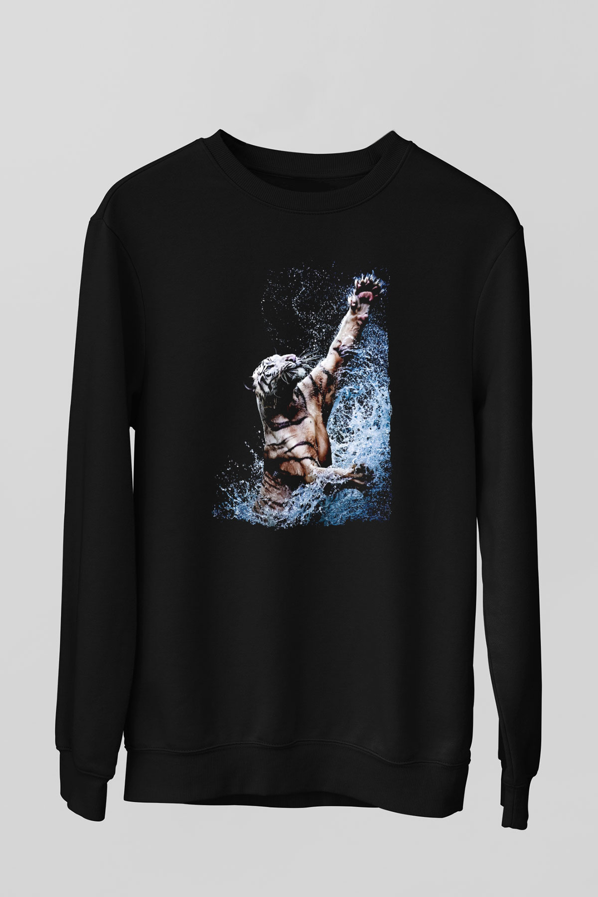 Kaplan Siyah Unisex Sweatshirt