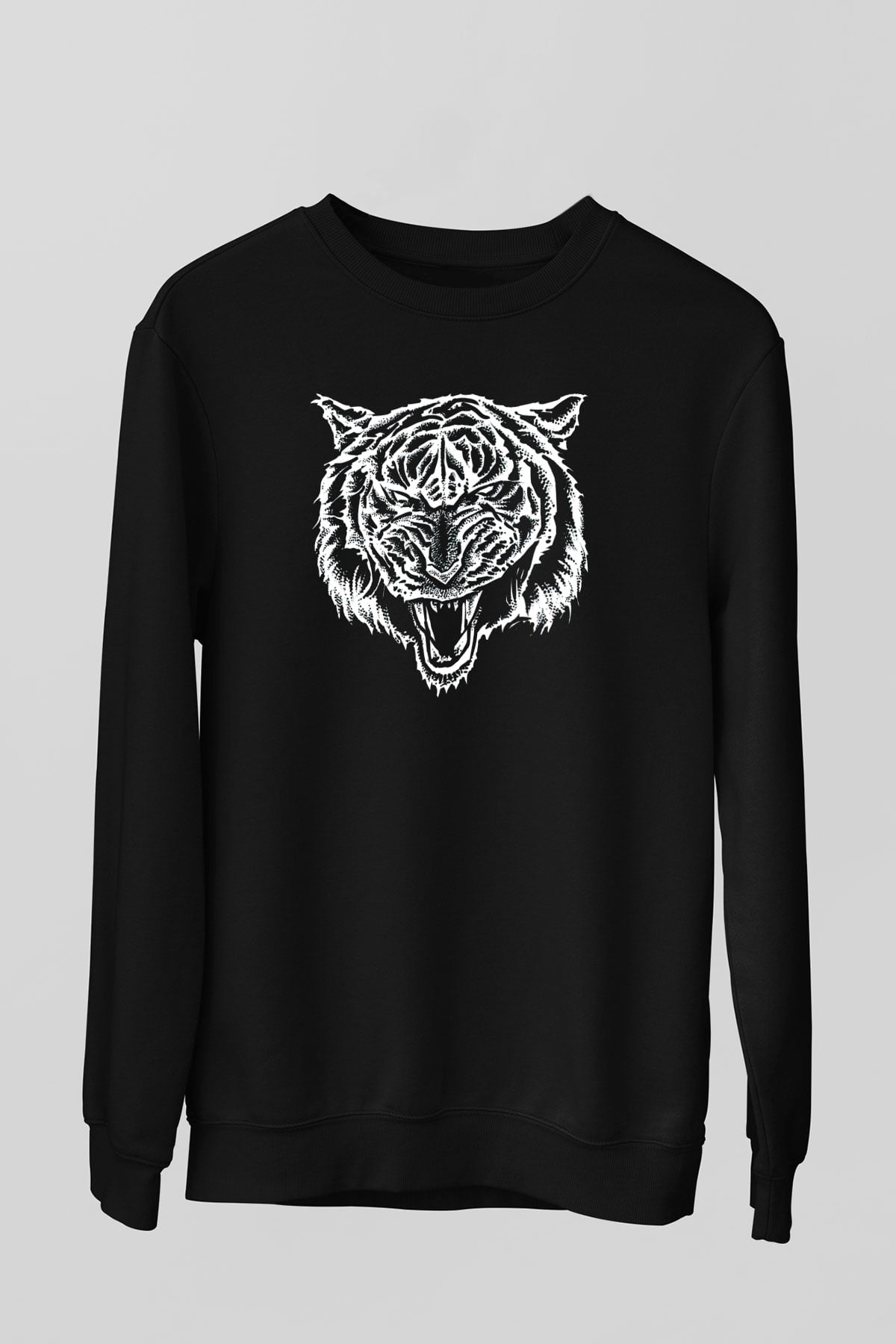 Kaplan Siyah Unisex Sweatshirt