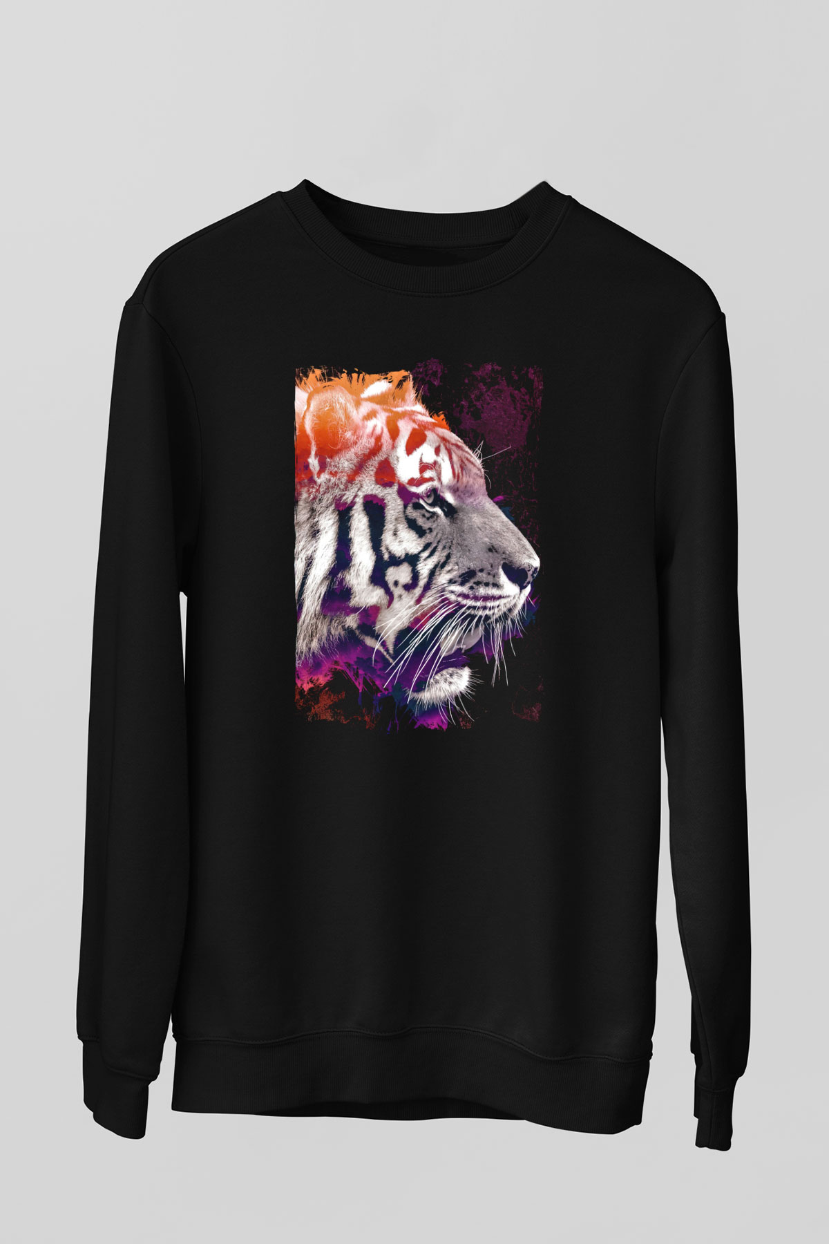 Kaplan Siyah Unisex Sweatshirt