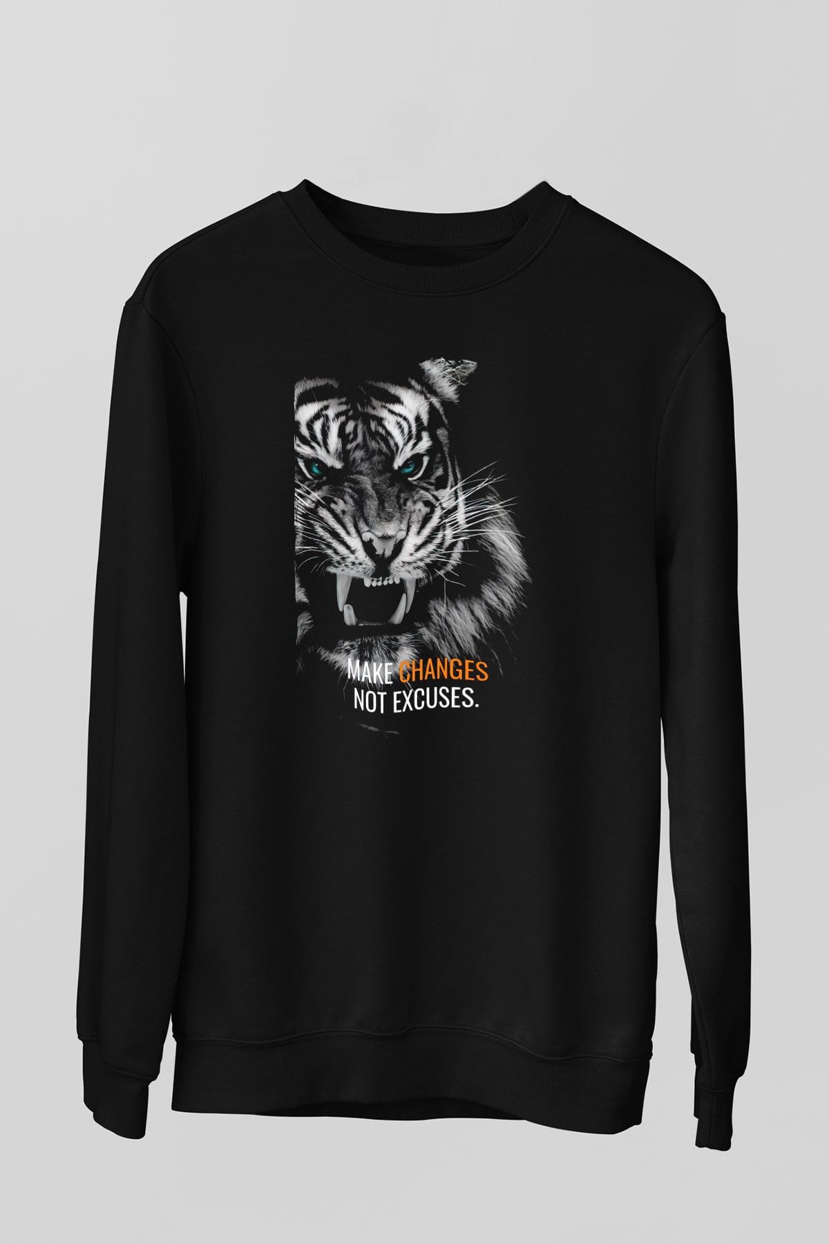 Kaplan Siyah Unisex Sweatshirt
