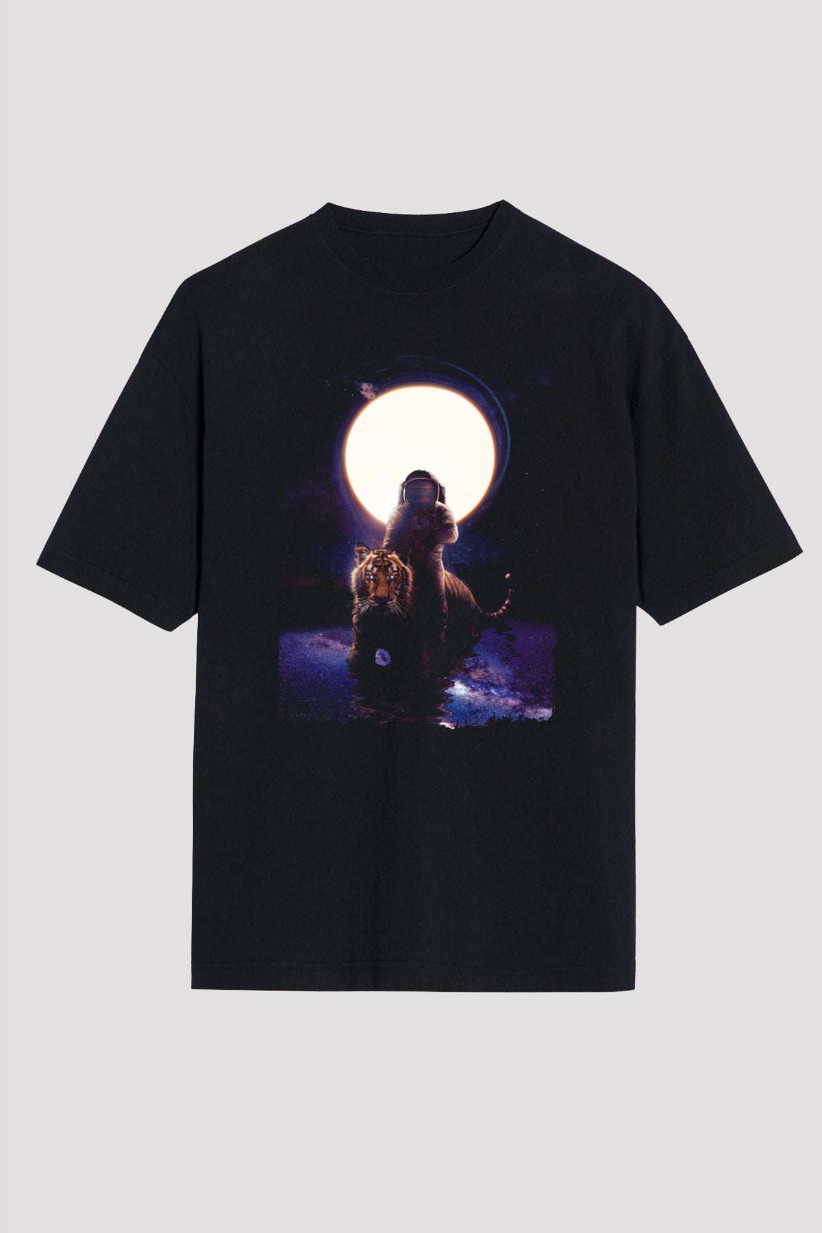 Kaplan Siyah Unisex Tişört T-Shirt - TişörtFabrikası