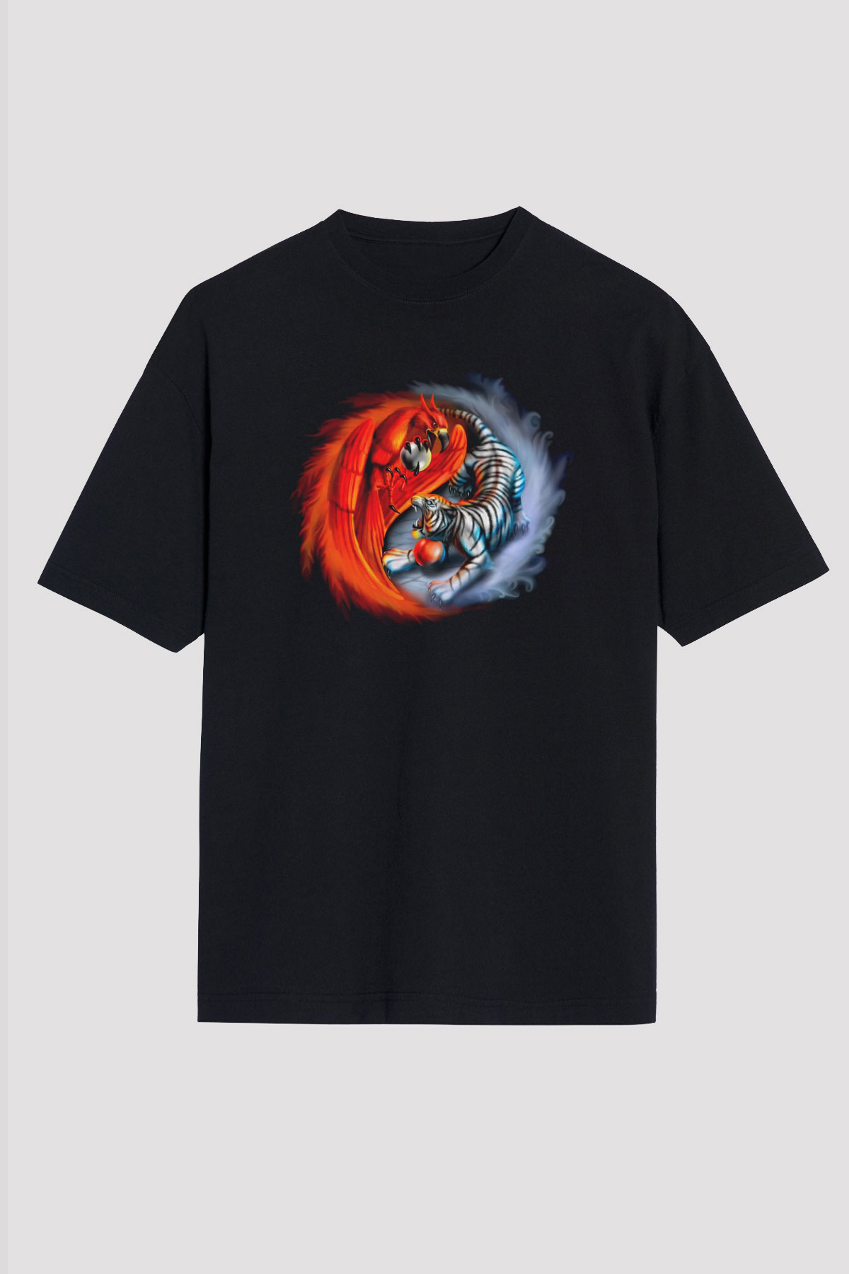 Kaplan Siyah Unisex Tişört T-Shirt - TişörtFabrikası