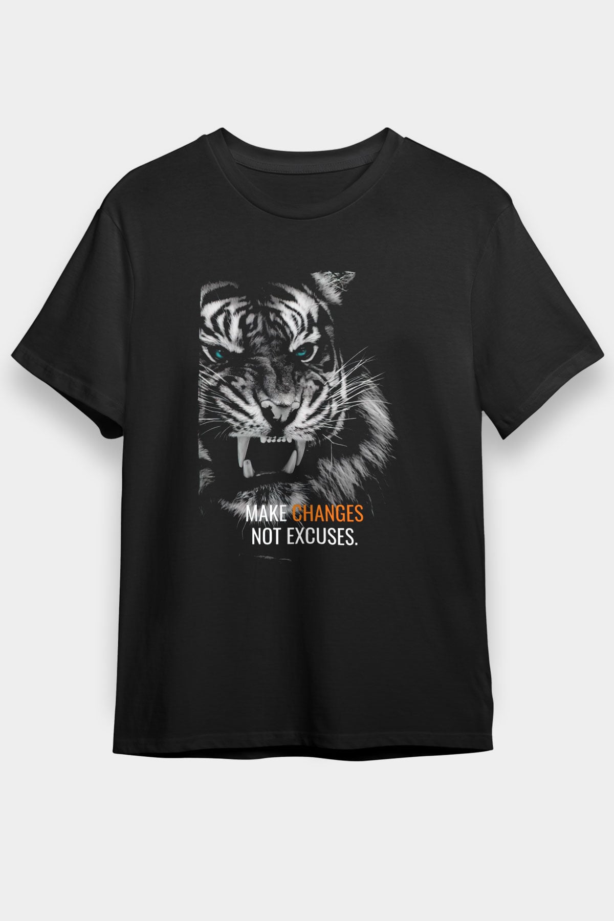 Kaplan Siyah Unisex Tişört T-Shirt - TişörtFabrikası