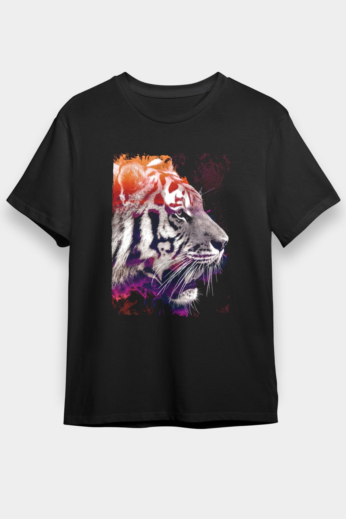 Kaplan Siyah Unisex Tişört T-Shirt - TişörtFabrikası