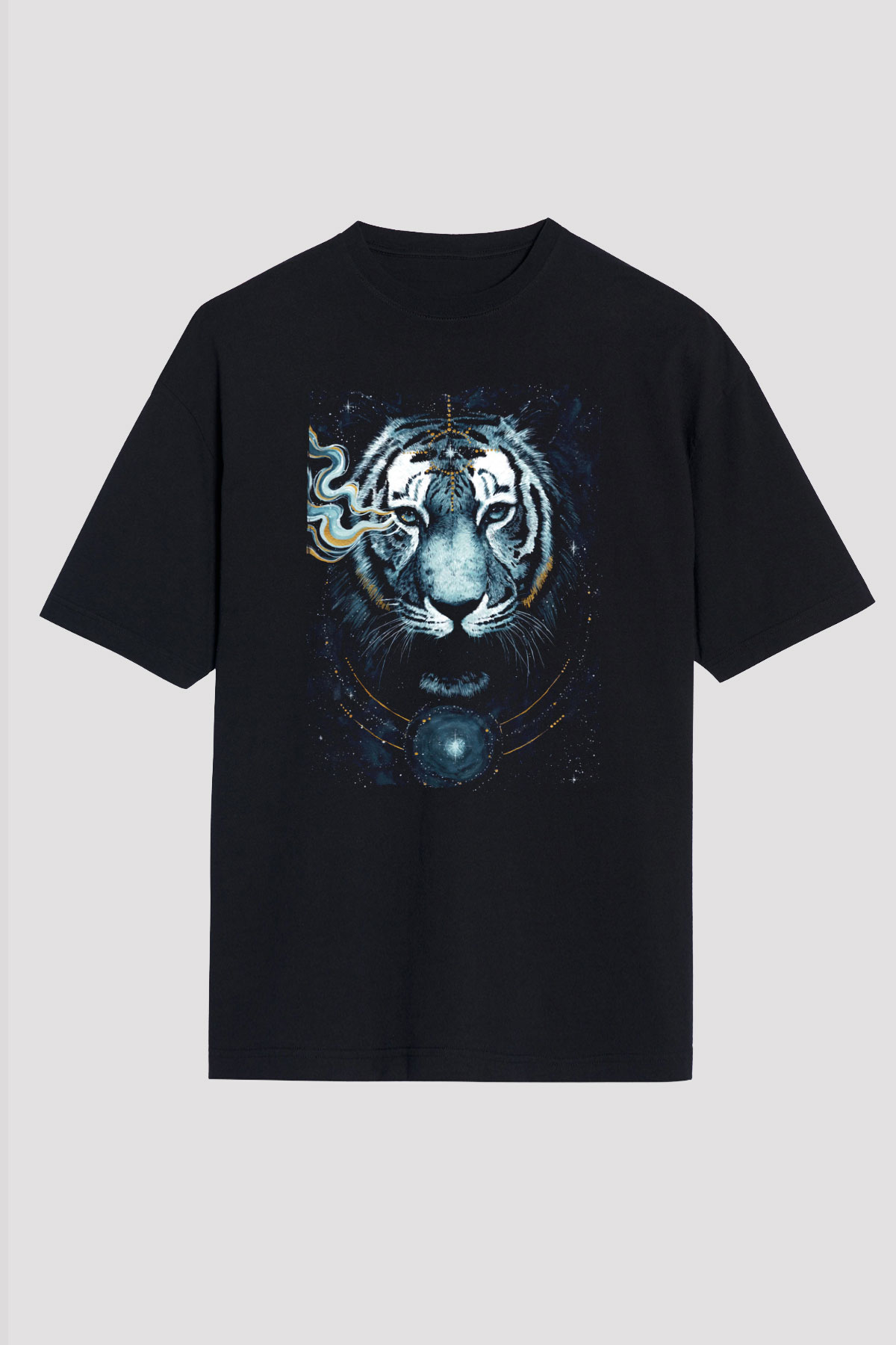 Kaplan Siyah Unisex Tişört T-Shirt - TişörtFabrikası