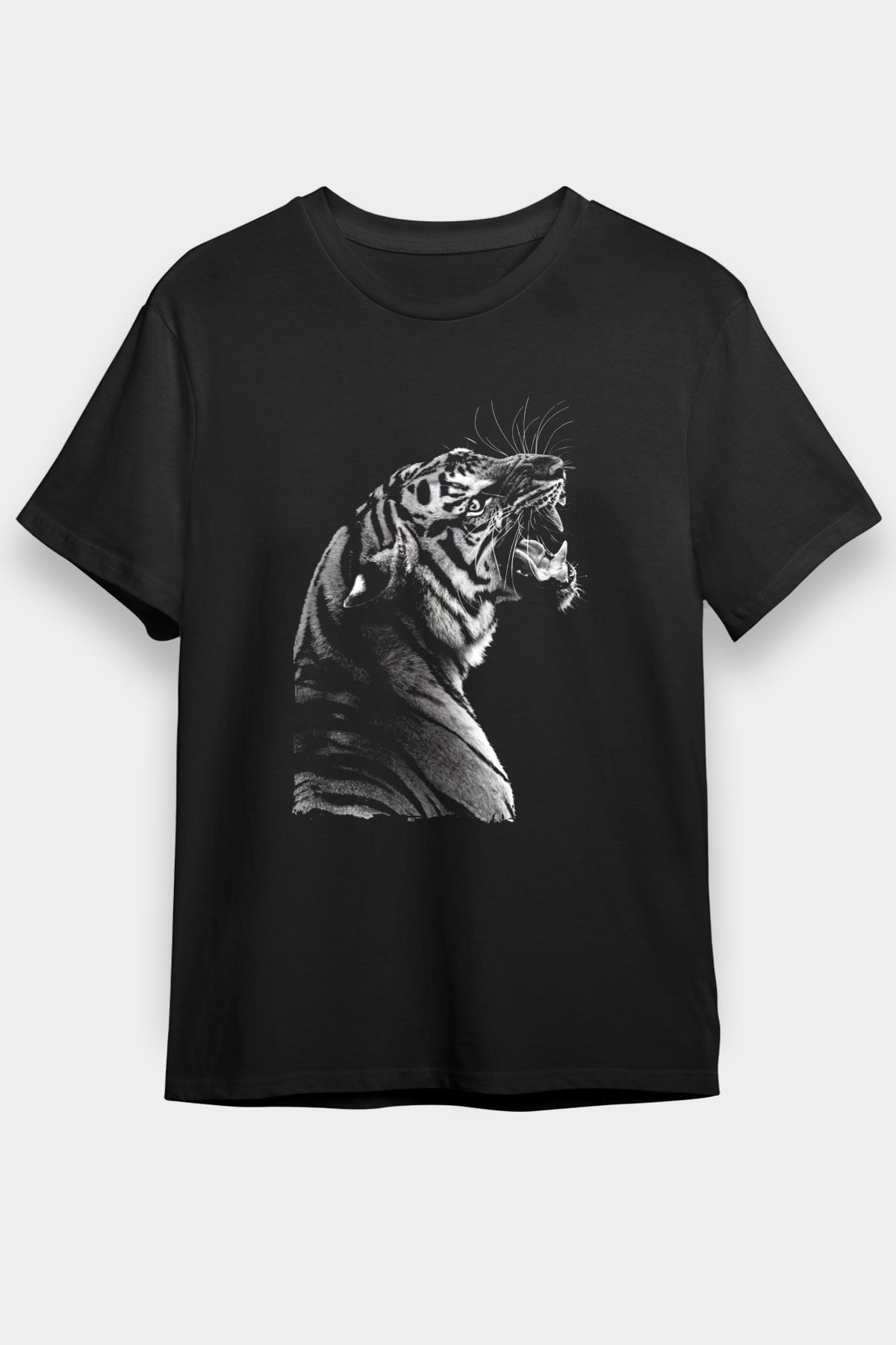 Kaplan Siyah Unisex Tişört T-Shirt - TişörtFabrikası