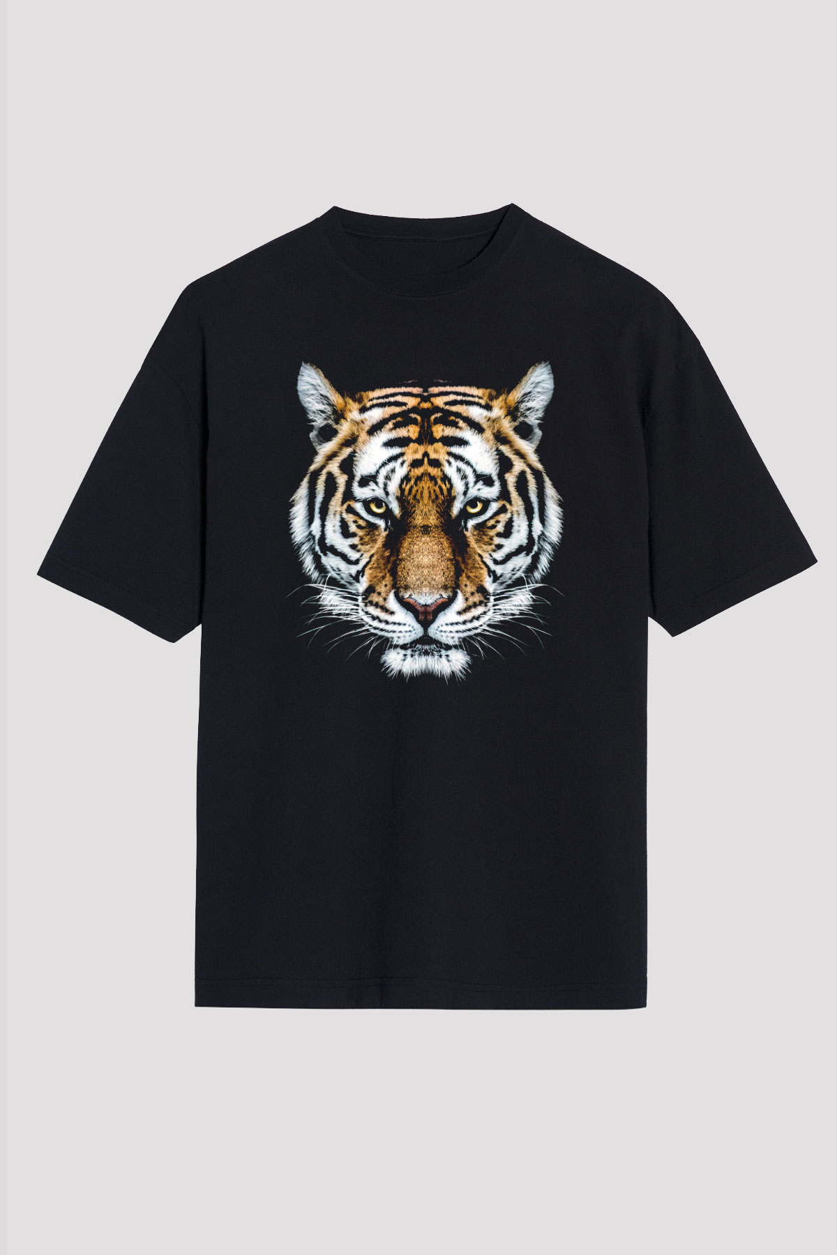 Kaplan Siyah Unisex Tişört T-Shirt - TişörtFabrikası