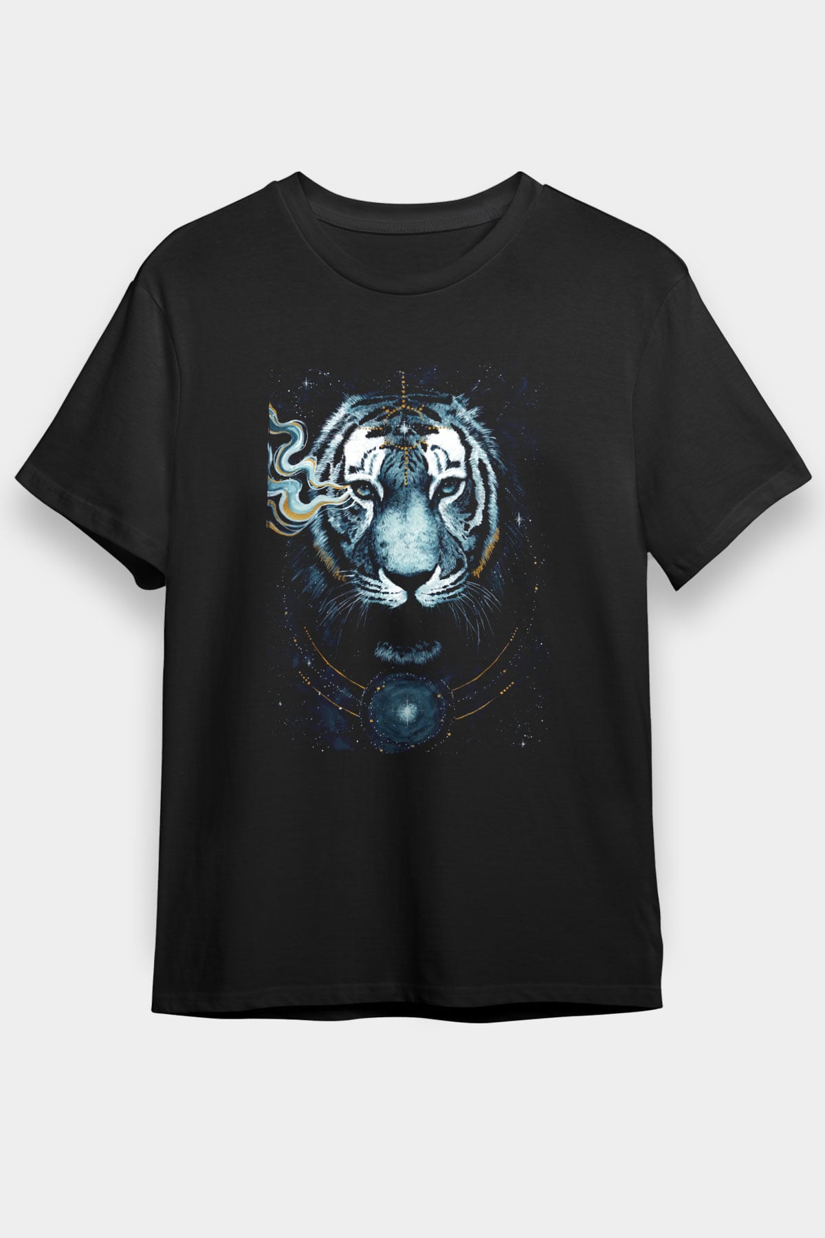 Kaplan Siyah Unisex Tişört T-Shirt - TişörtFabrikası