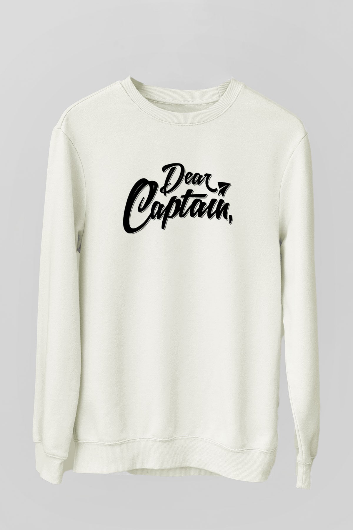 Kaptan Beyaz Unisex Sweatshirt