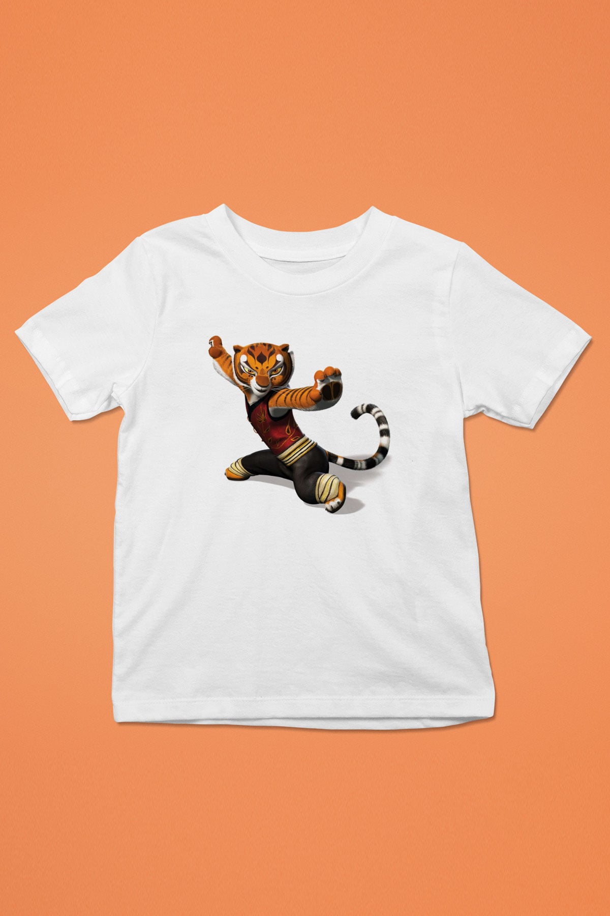 Karate Baskılı Beyaz Unisex Çocuk Tişört
