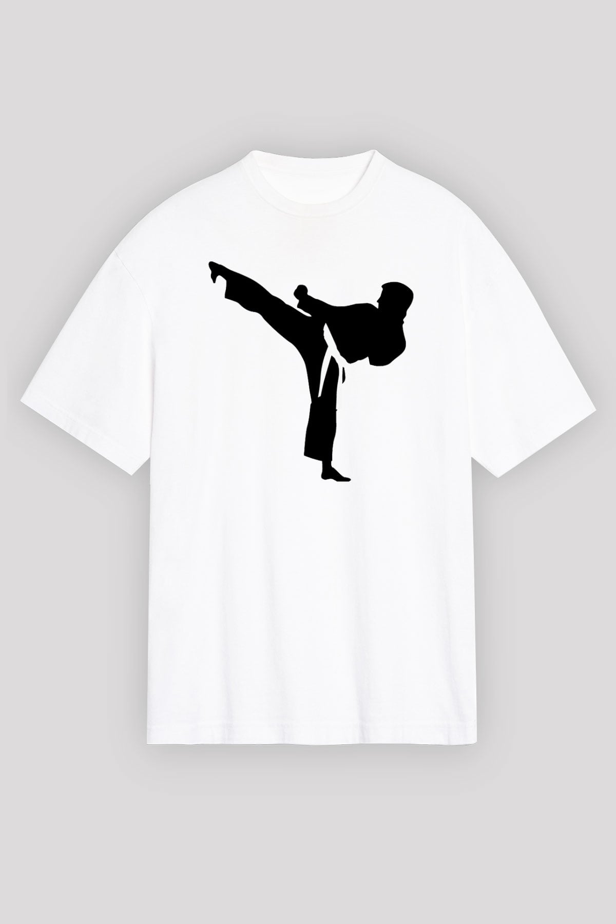 Karate Beyaz Unisex Oversize Tişört T-Shirt