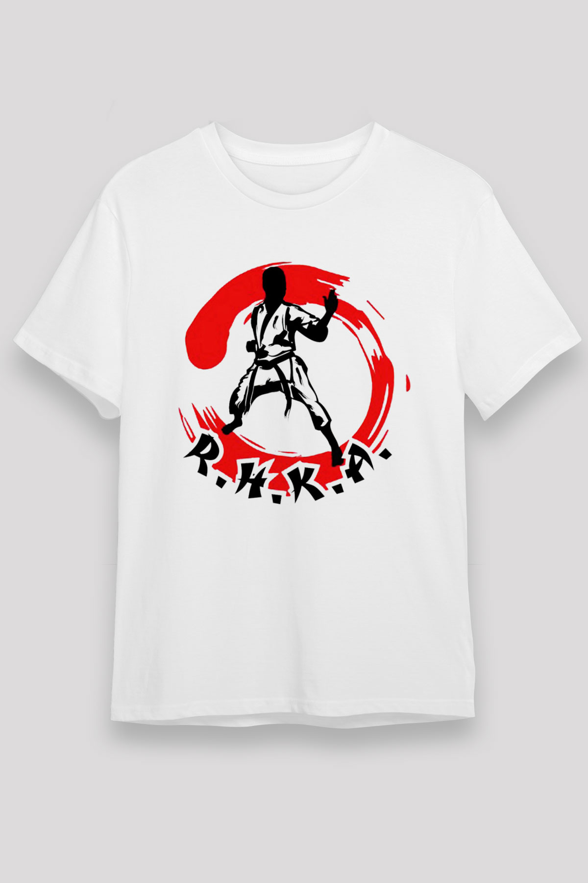 Karate Beyaz Unisex Tişört T-Shirt - TişörtFabrikası