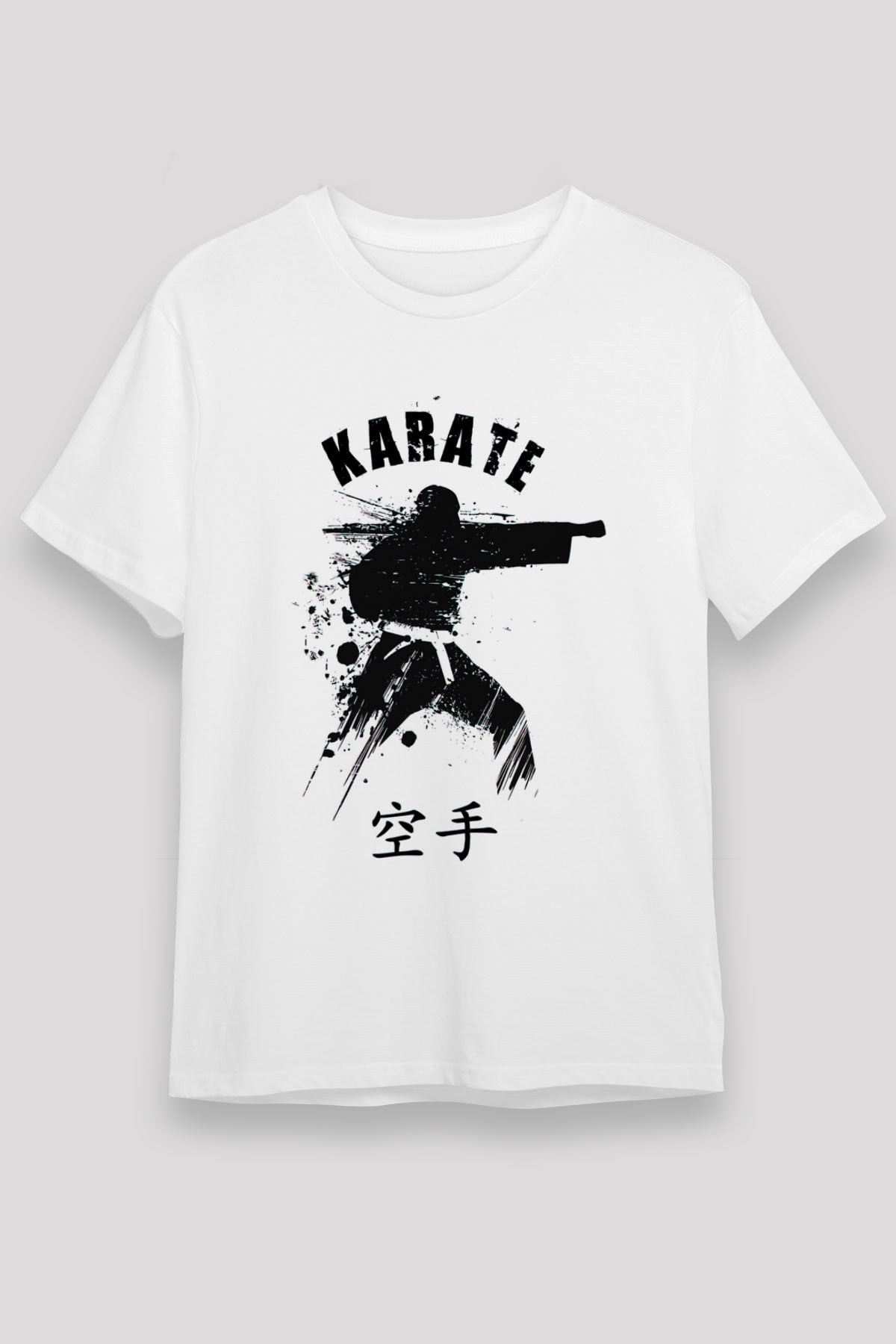 Karate Beyaz Unisex Tişört T-Shirt - TişörtFabrikası