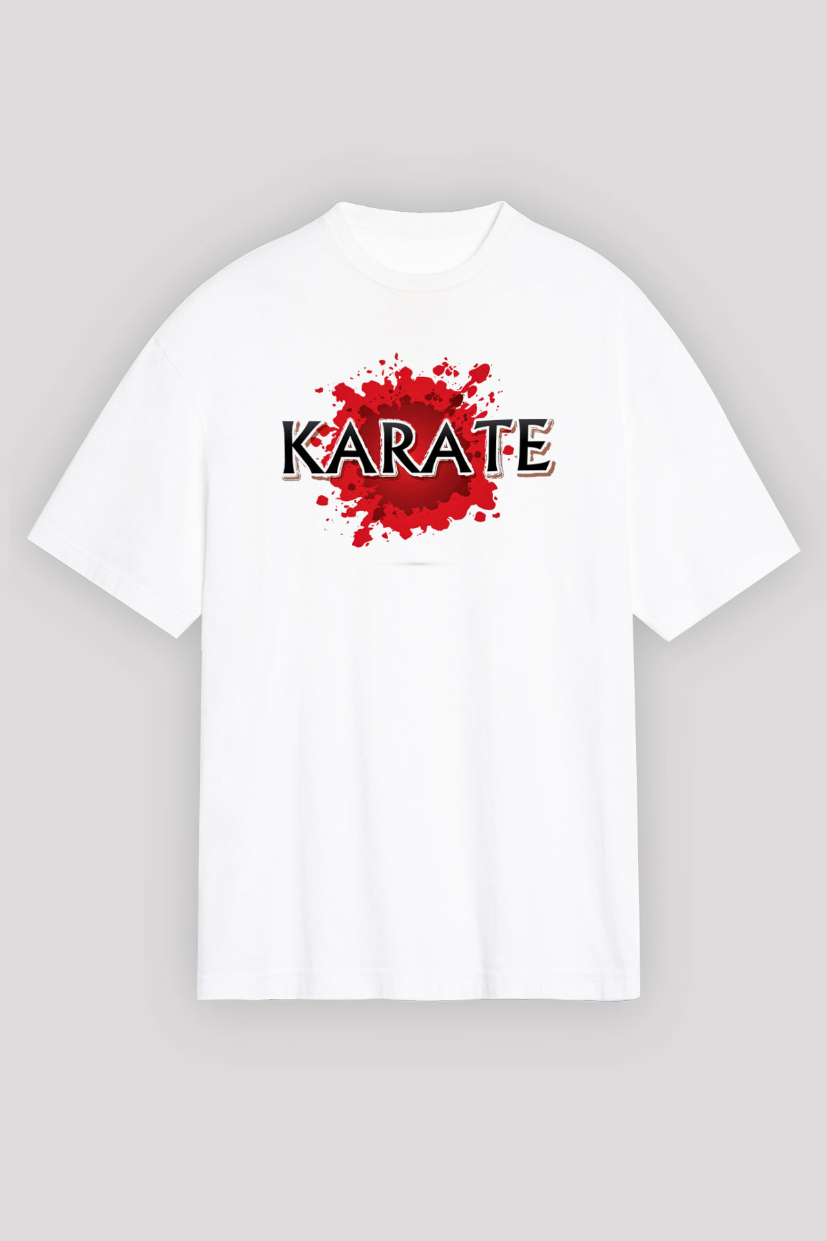 Karate Beyaz Unisex Tişört T-Shirt - TişörtFabrikası