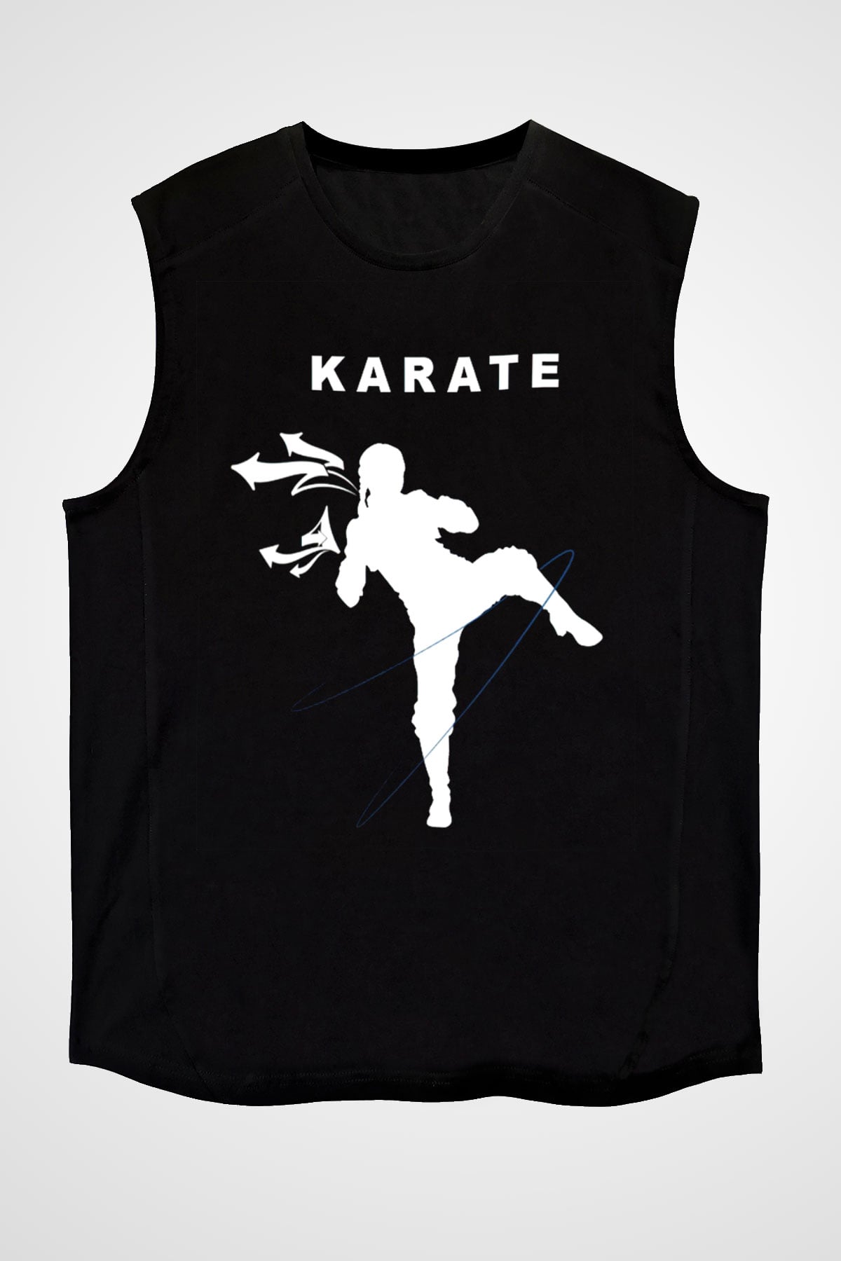 Karate Siyah Unisex Kolsuz Tişört
