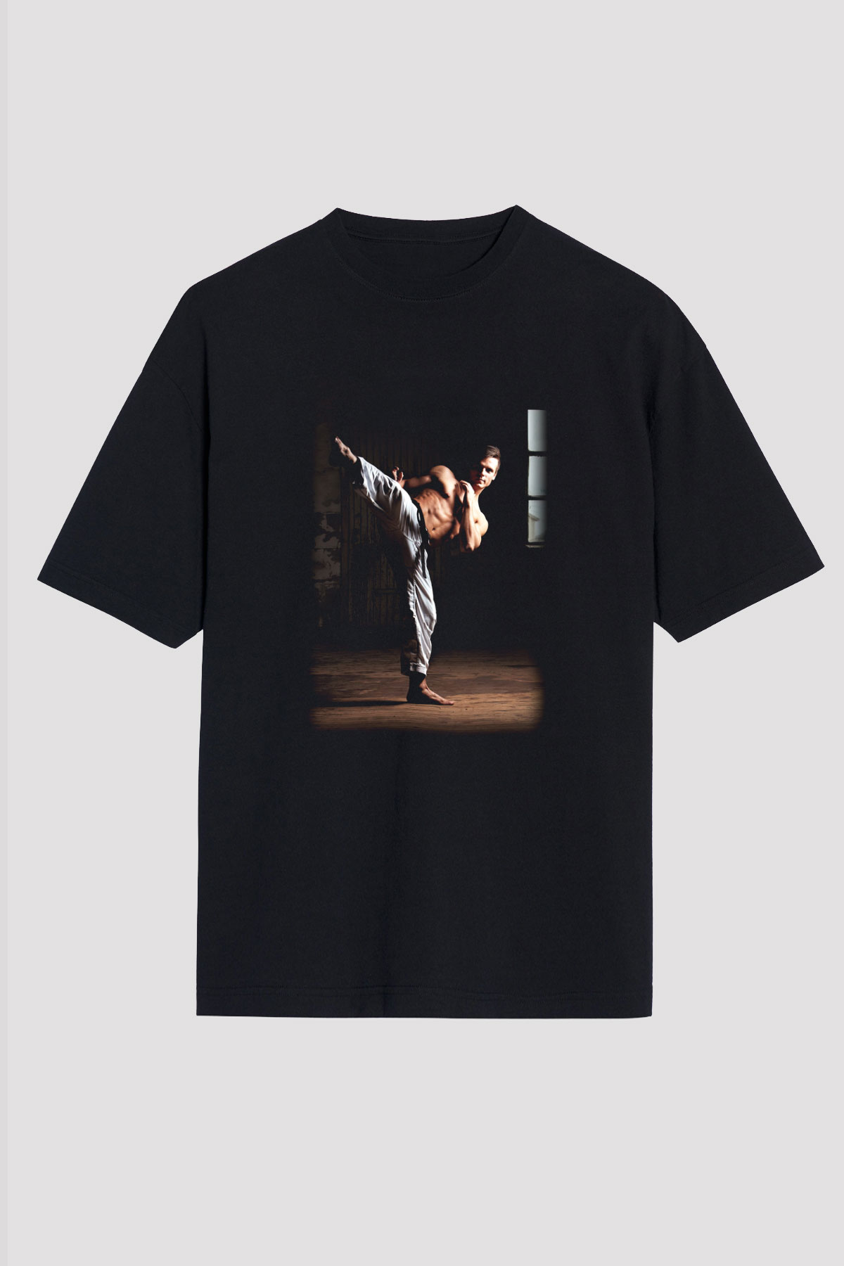 Karate Siyah Unisex Oversize Tişört T-Shirt