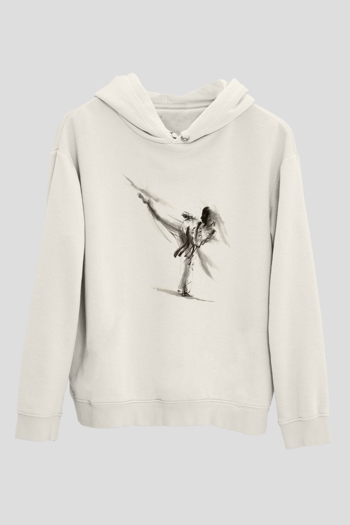 Karate Temalı Beyaz  Unisex Hoodie