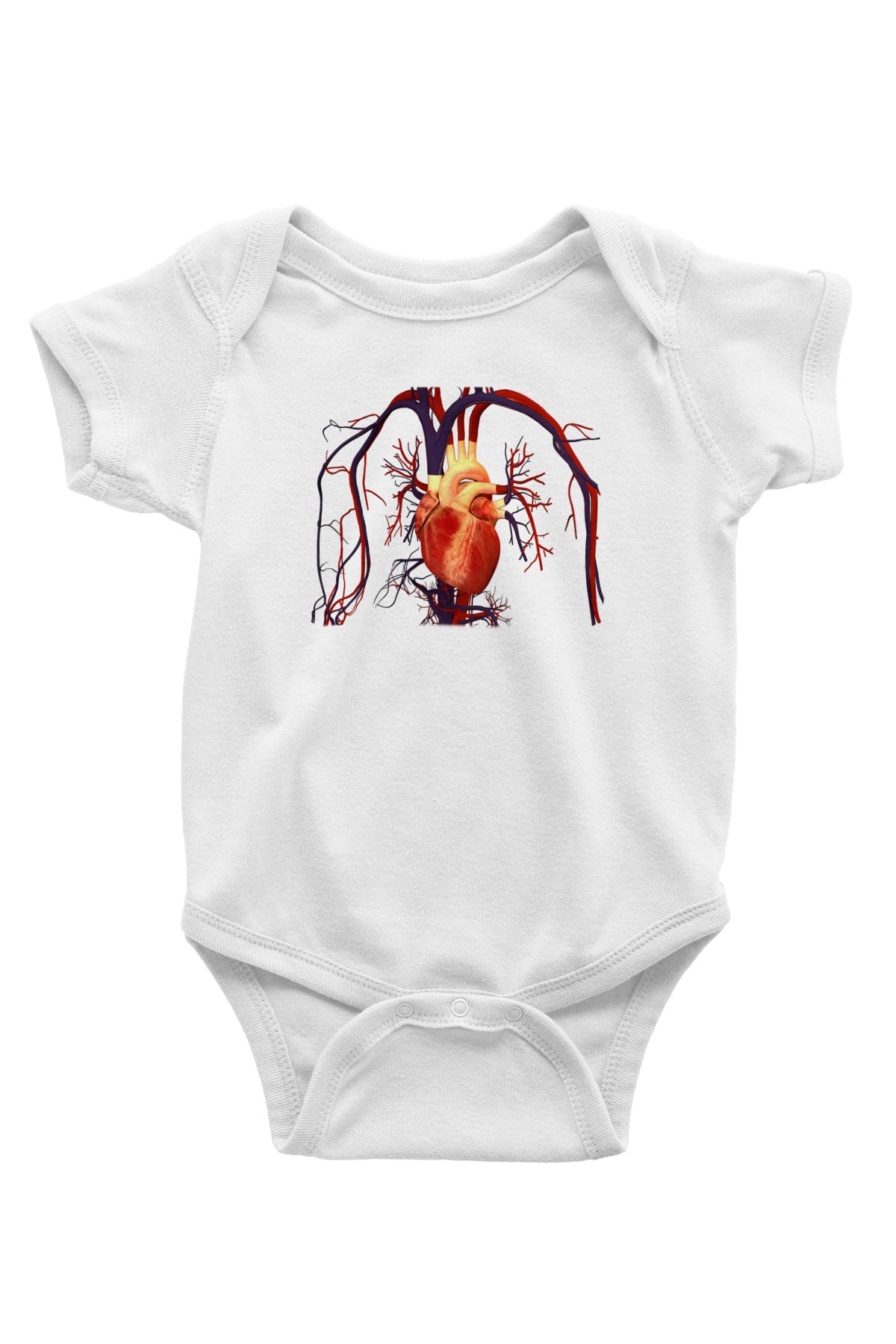 Kardiyolog Baskılı Beyaz Unisex Bebek Body - Zıbın