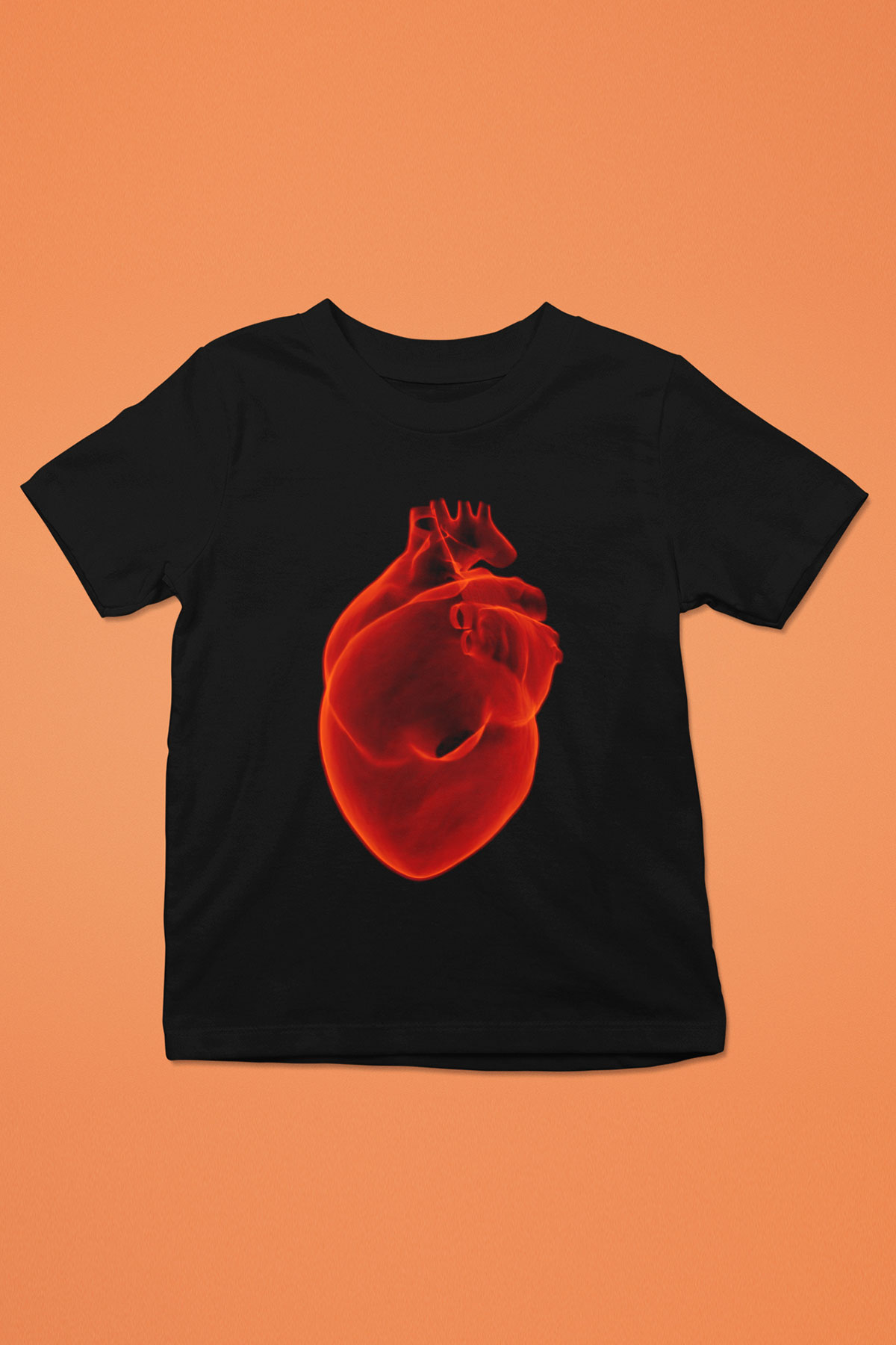 Kardiyolog Baskılı Siyah Unisex Çocuk Tişört