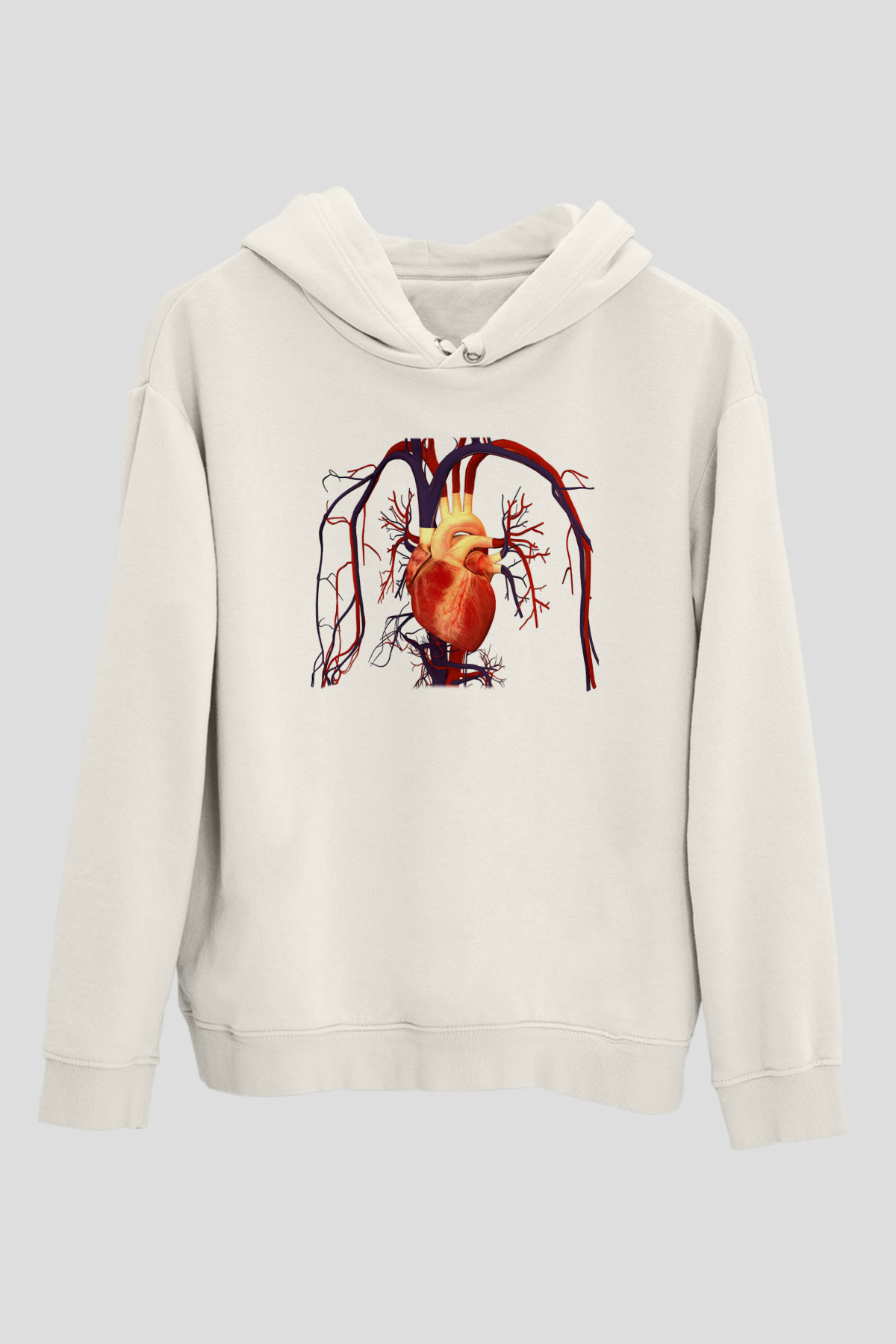Kardiyolog Beyaz Unisex Hoodie