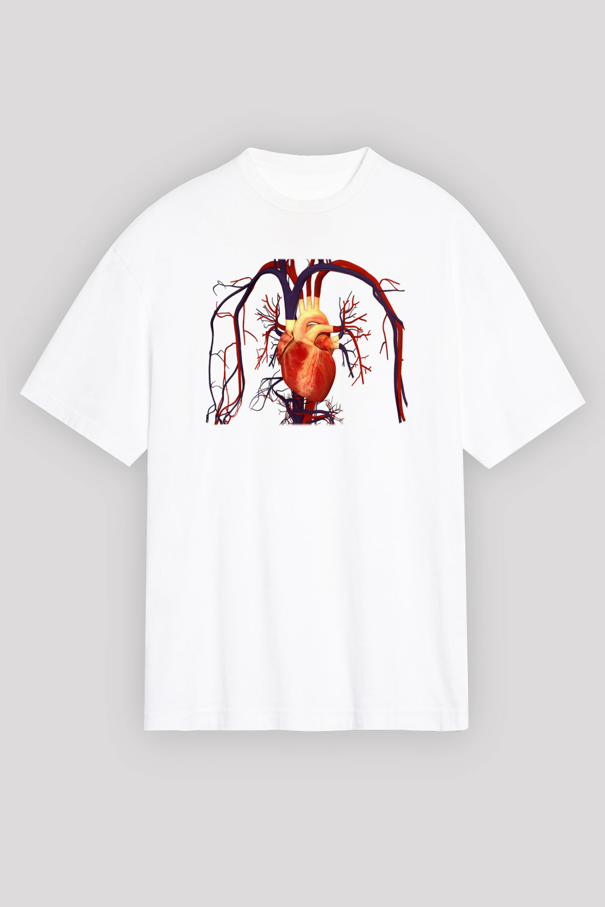 Kardiyolog Beyaz Unisex Oversize Tişört T-Shirt