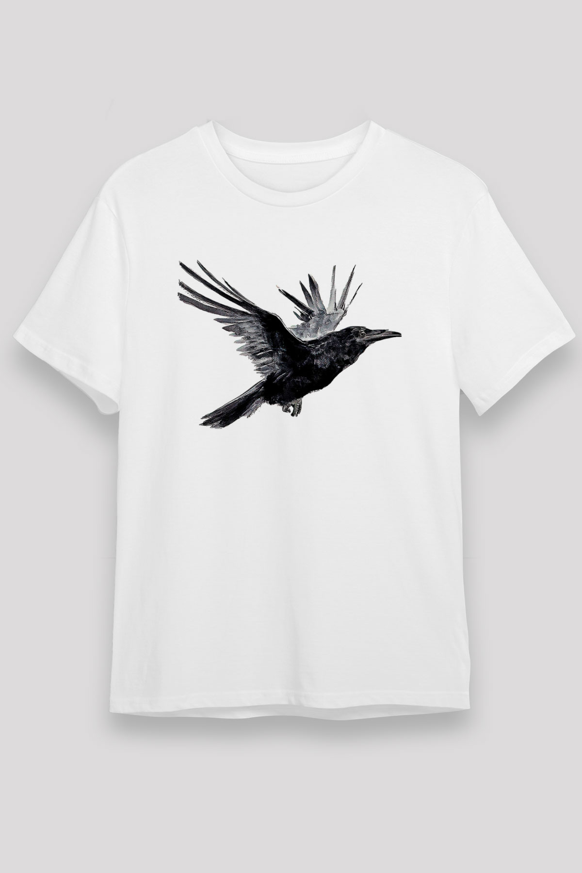 Karga Unisex Baskılı Beyaz Tişört - Tshirt