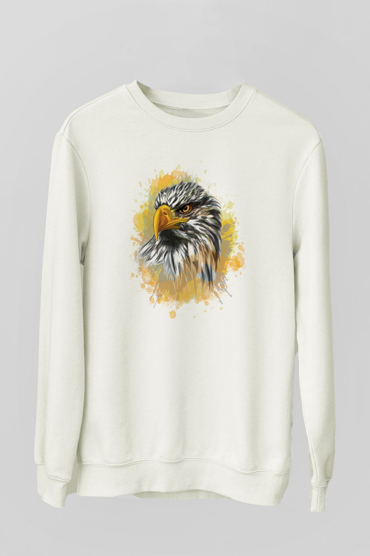 Kartal Beyaz Unisex Sweatshirt