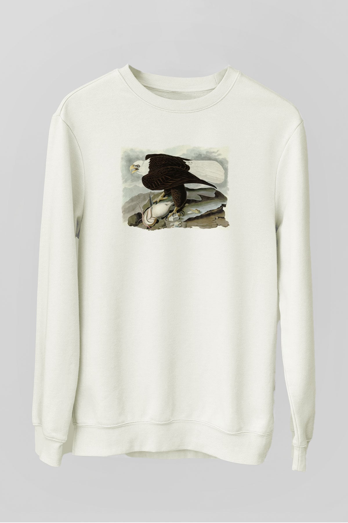 Kartal Beyaz Unisex Sweatshirt