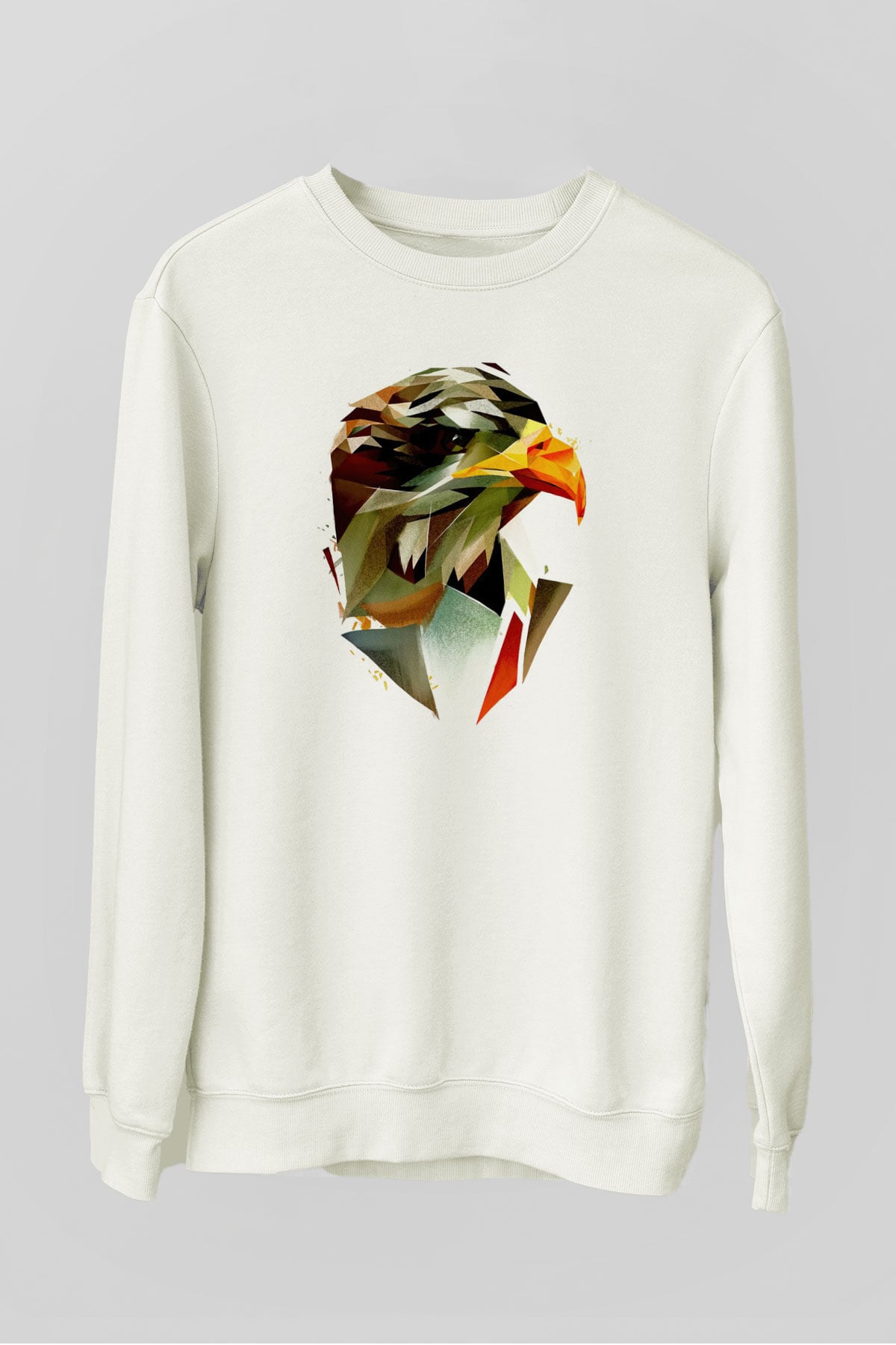 Kartal Beyaz Unisex Sweatshirt