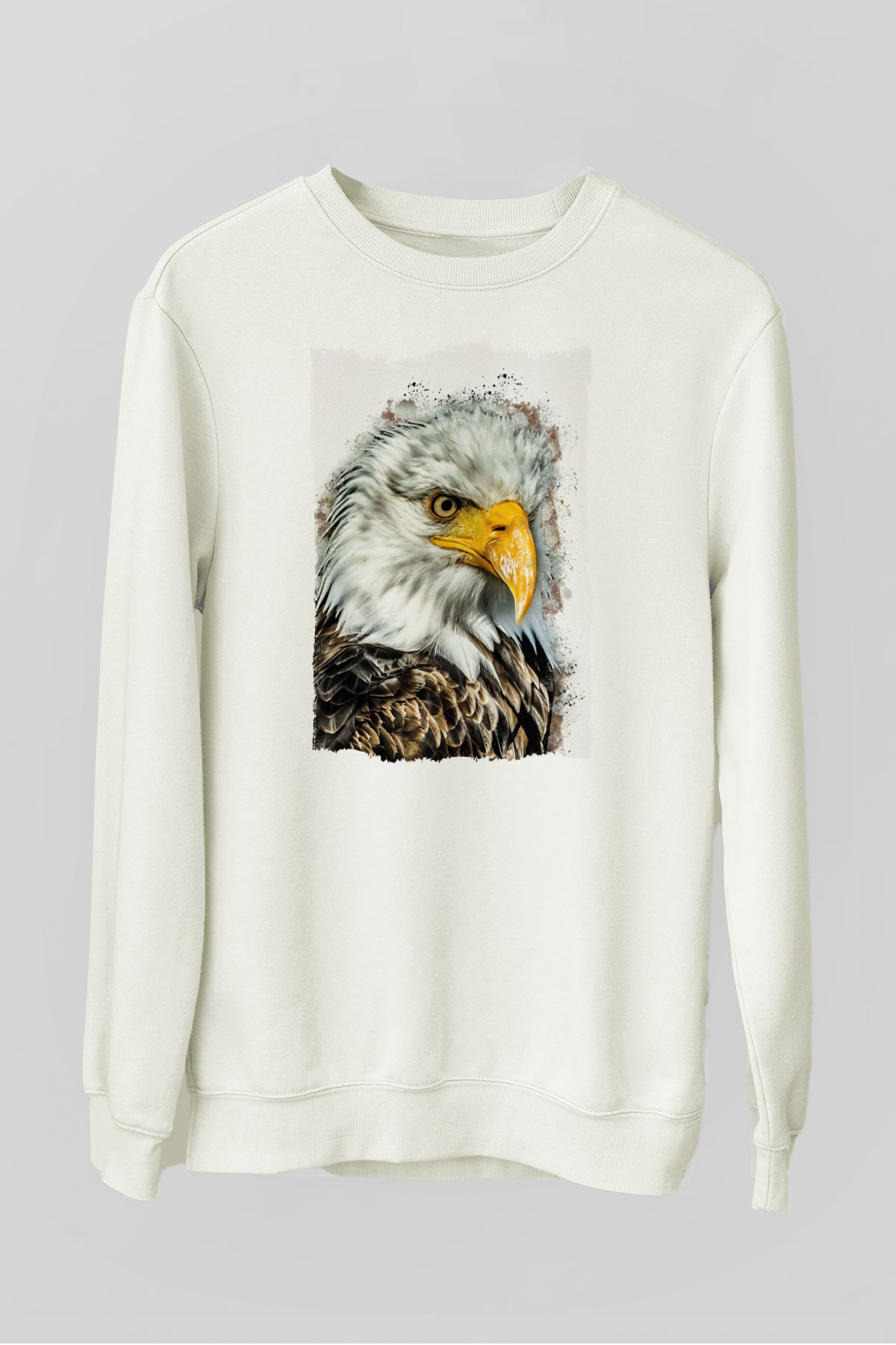 Kartal Beyaz Unisex Sweatshirt