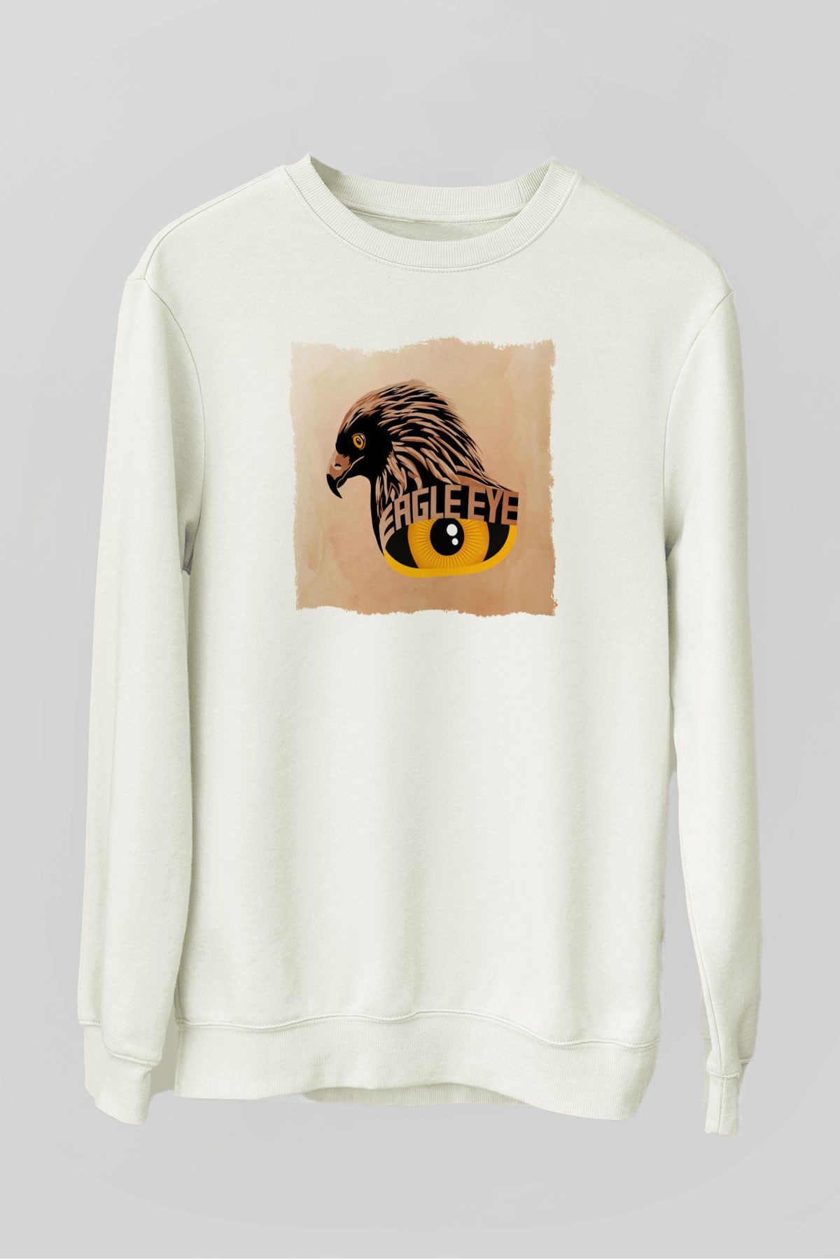 Kartal Beyaz Unisex Sweatshirt