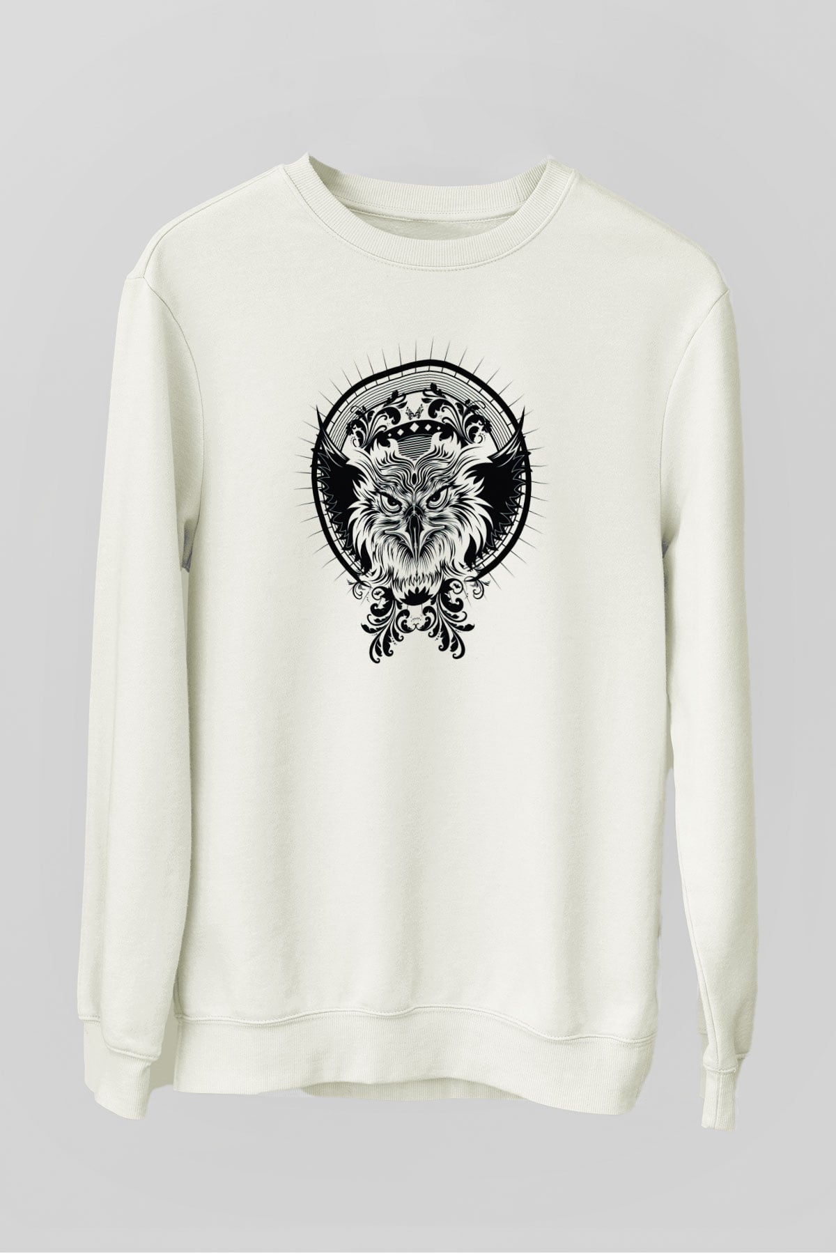Kartal Beyaz Unisex Sweatshirt