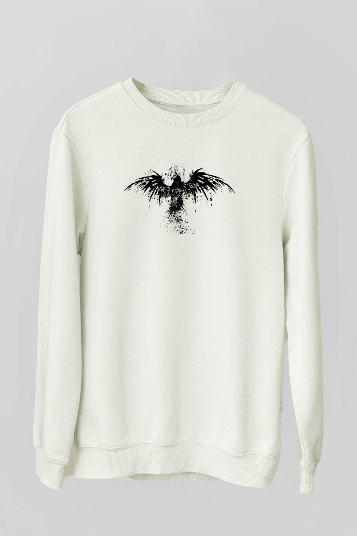 Kartal Beyaz Unisex Sweatshirt