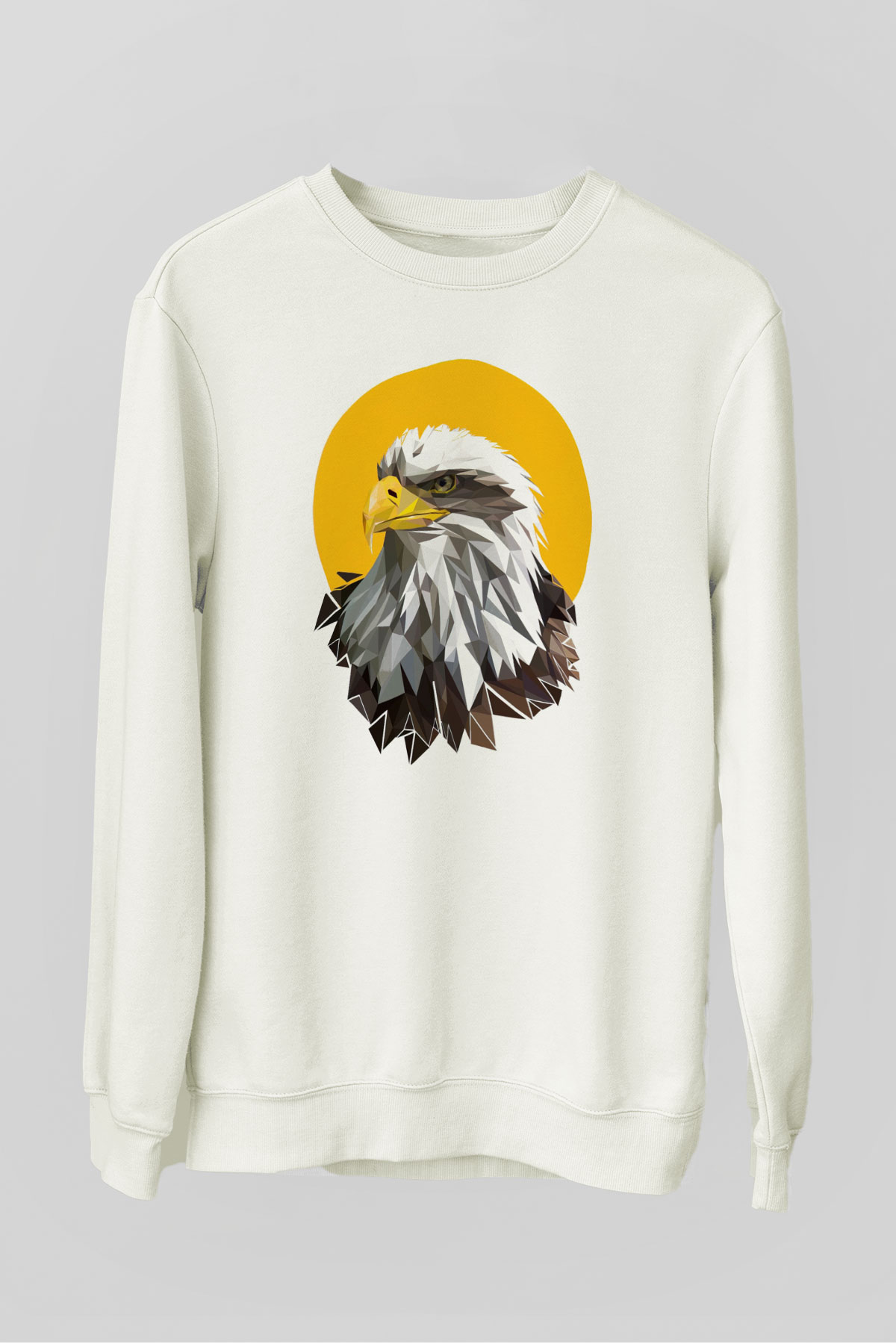Kartal Beyaz Unisex Sweatshirt