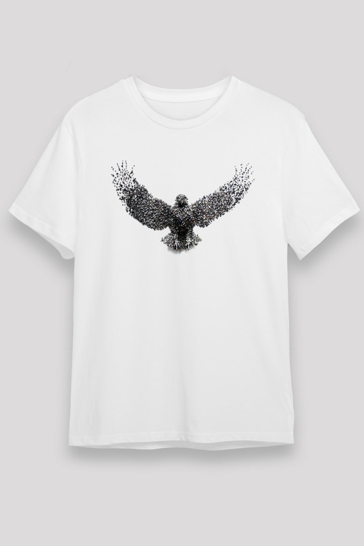 Kartal Beyaz Unisex Tişört T-Shirt - TişörtFabrikası