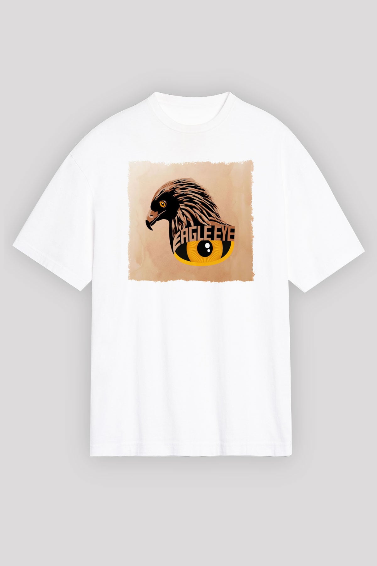 Kartal Beyaz Unisex Tişört T-Shirt - TişörtFabrikası