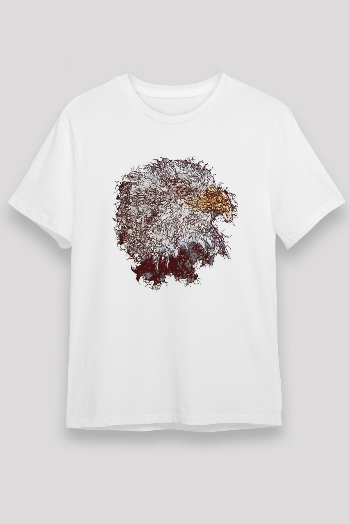 Kartal Beyaz Unisex Tişört T-Shirt - TişörtFabrikası