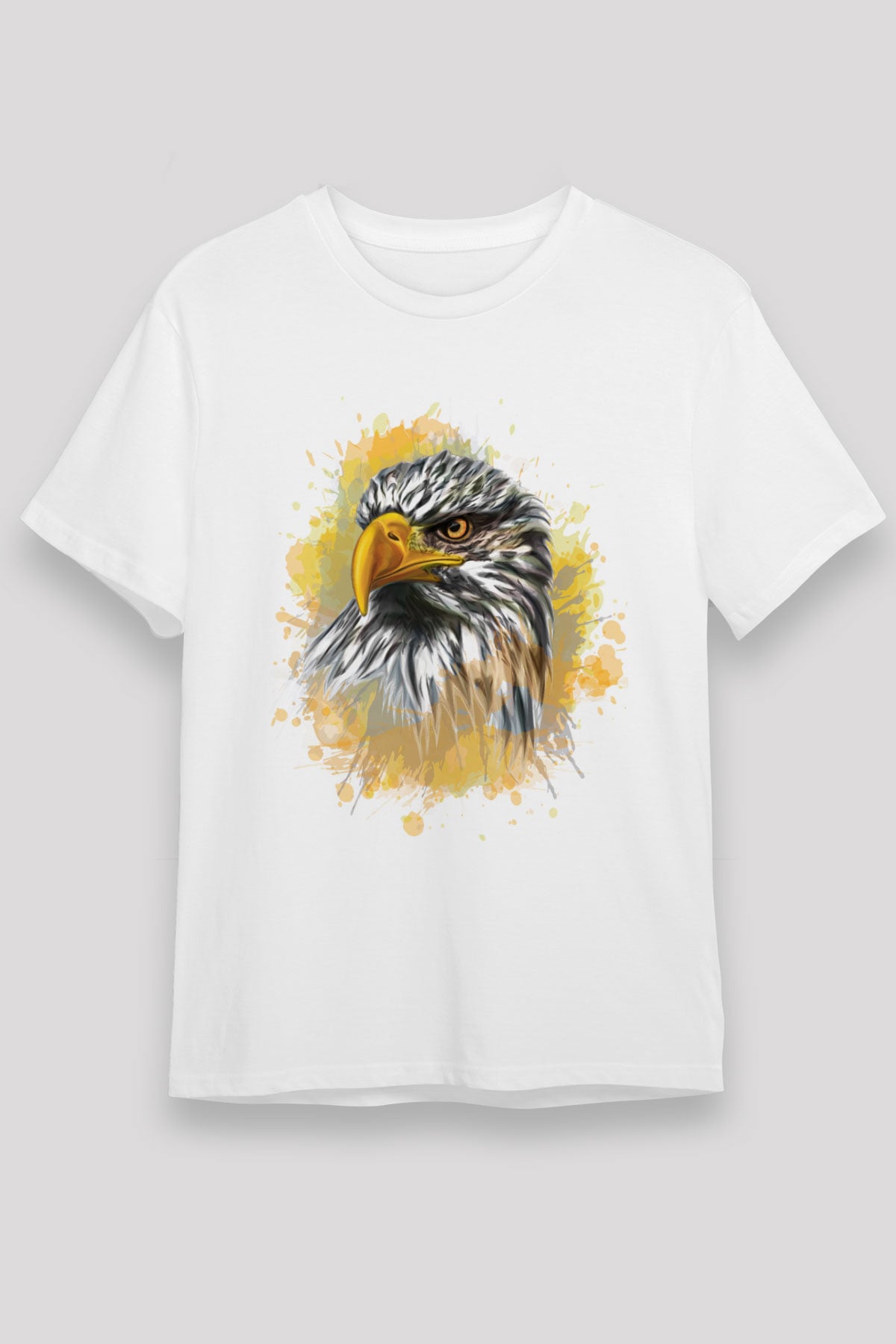 Kartal Beyaz Unisex Tişört T-Shirt - TişörtFabrikası