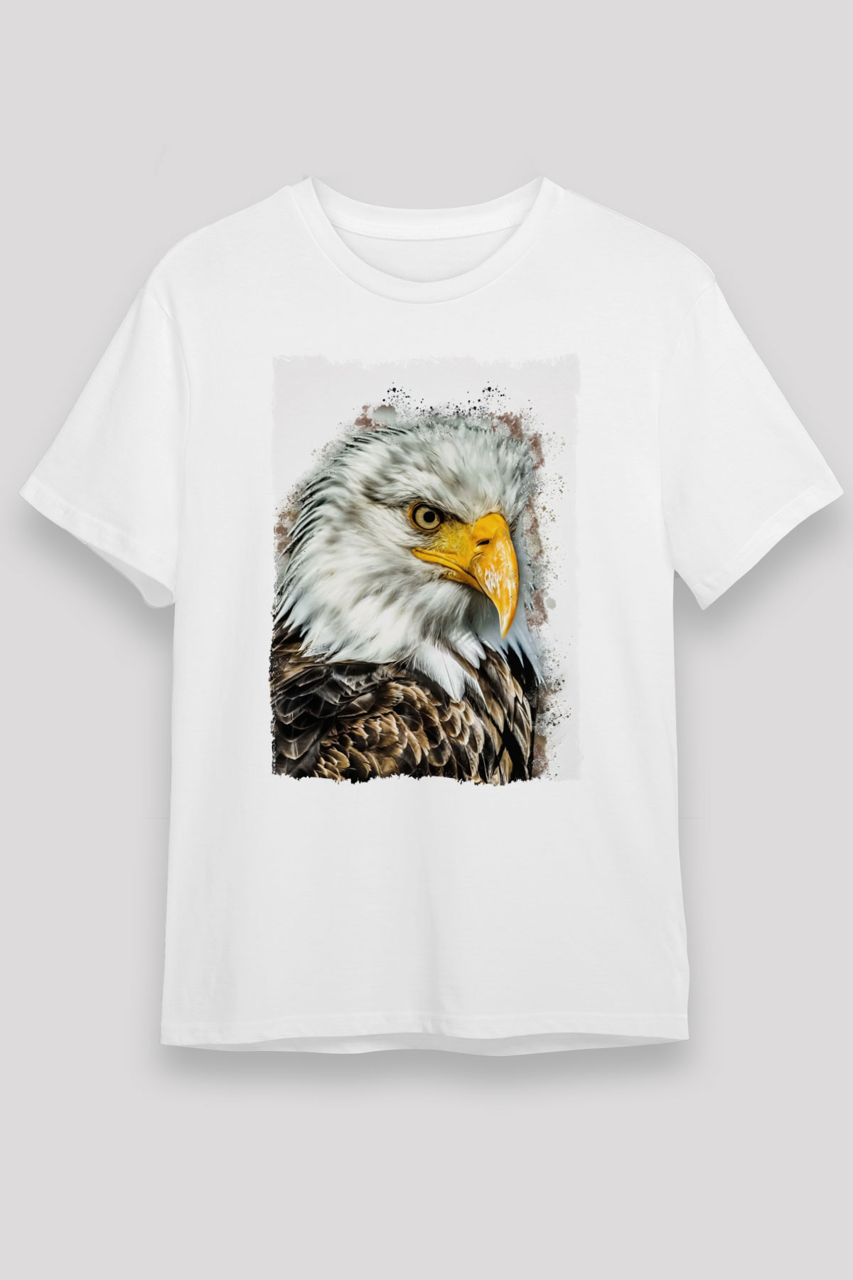 Kartal Beyaz Unisex Tişört T-Shirt - TişörtFabrikası