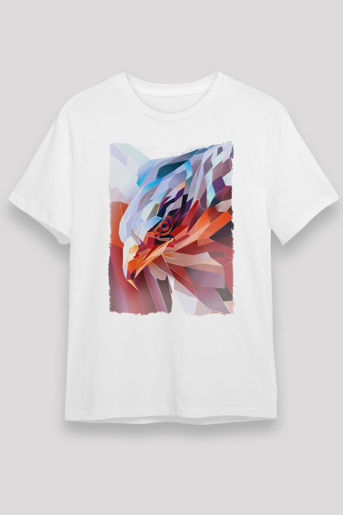Kartal Beyaz Unisex Tişört T-Shirt - TişörtFabrikası
